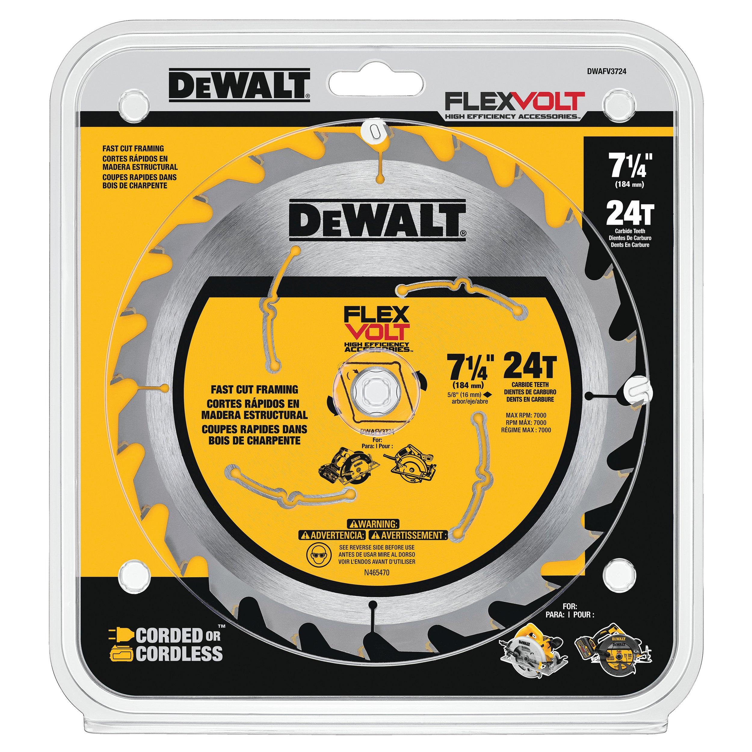DeWalt 7 1/4in. 60T Flexvolt Circular Saw Blade 71/4 in. x 60T