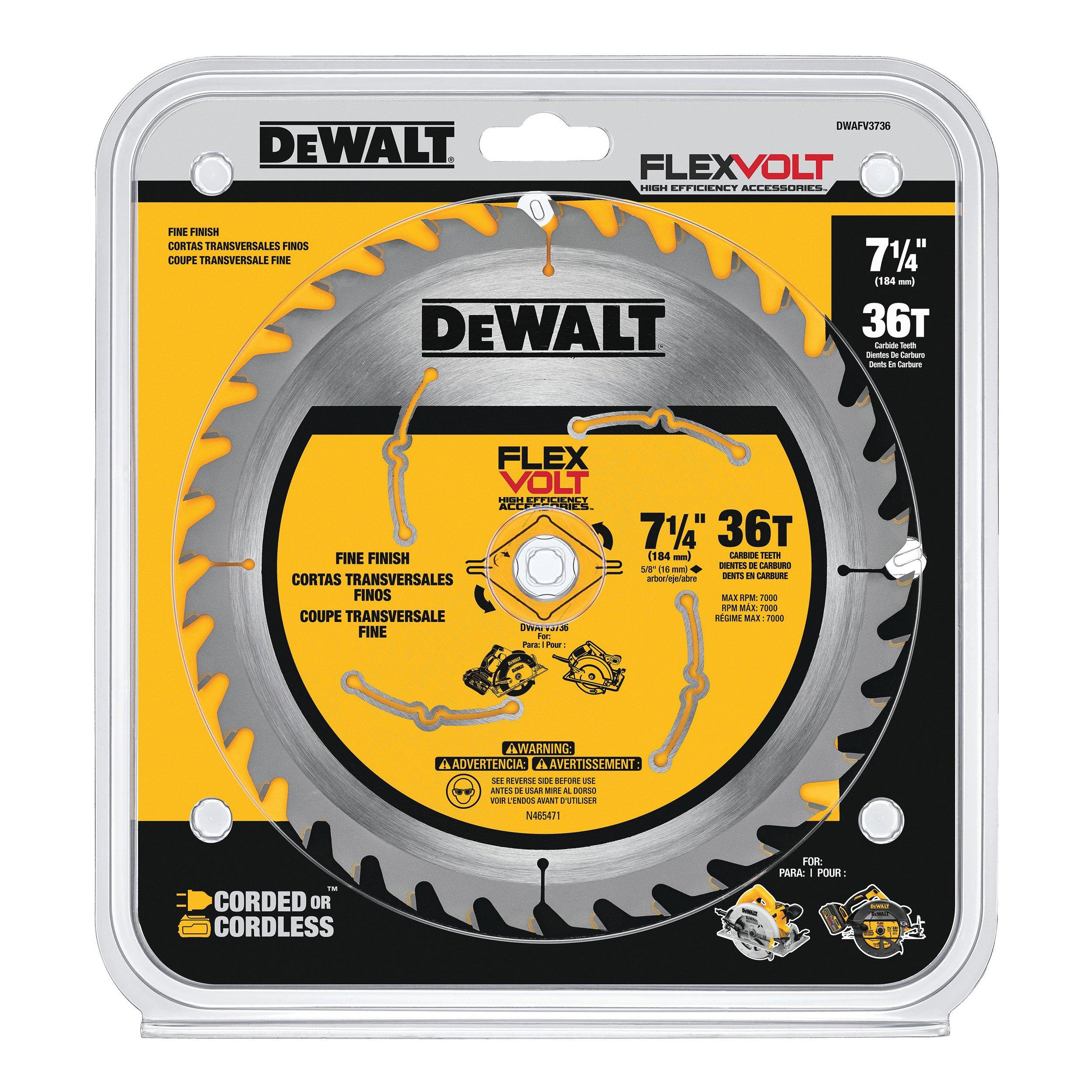 DeWalt 7 1/4in. 60T Flexvolt Circular Saw Blade 71/4 in. x 60T