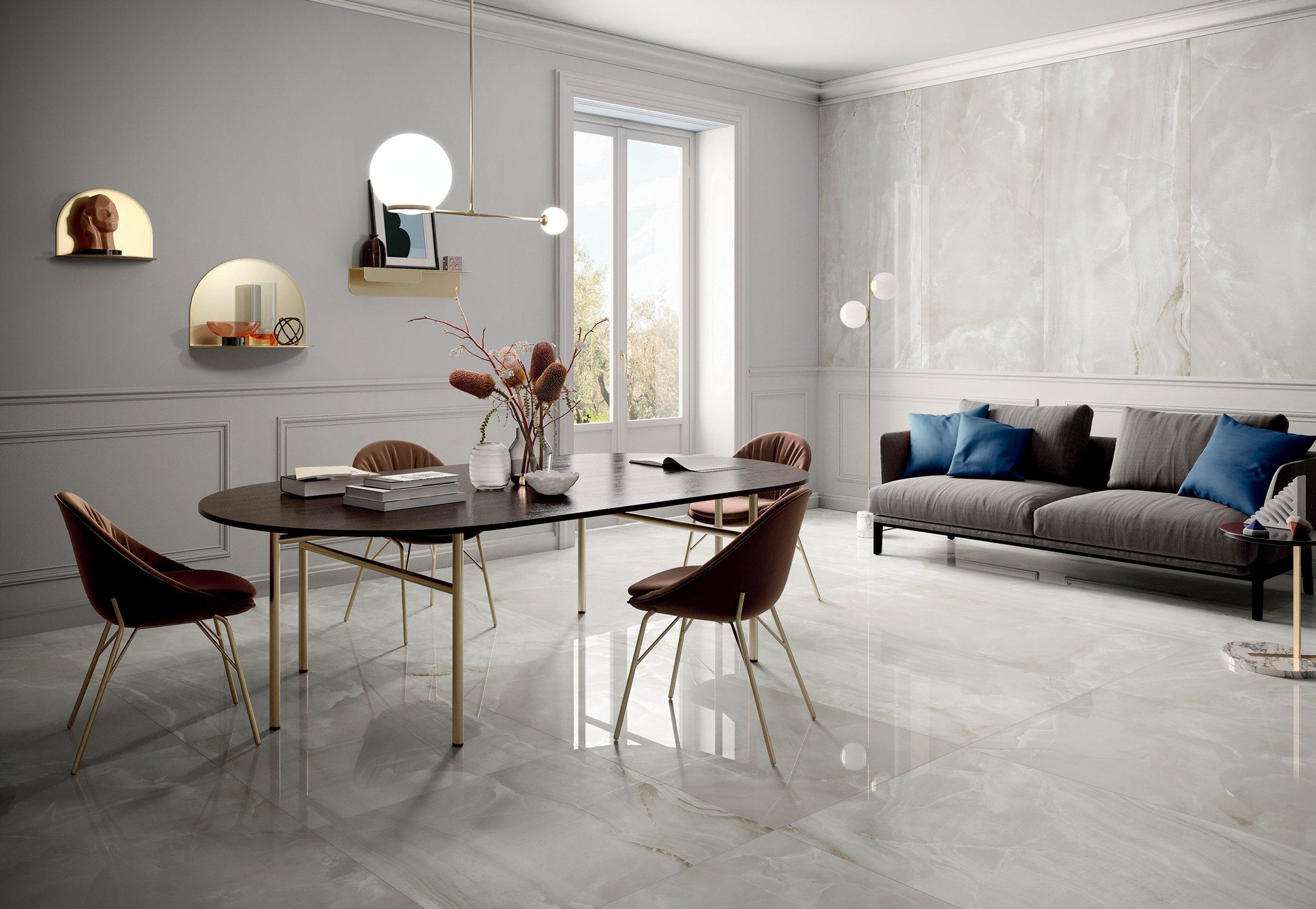 Bianco Onice Polished Porcelain Tile - White Tile | Floor And Decor