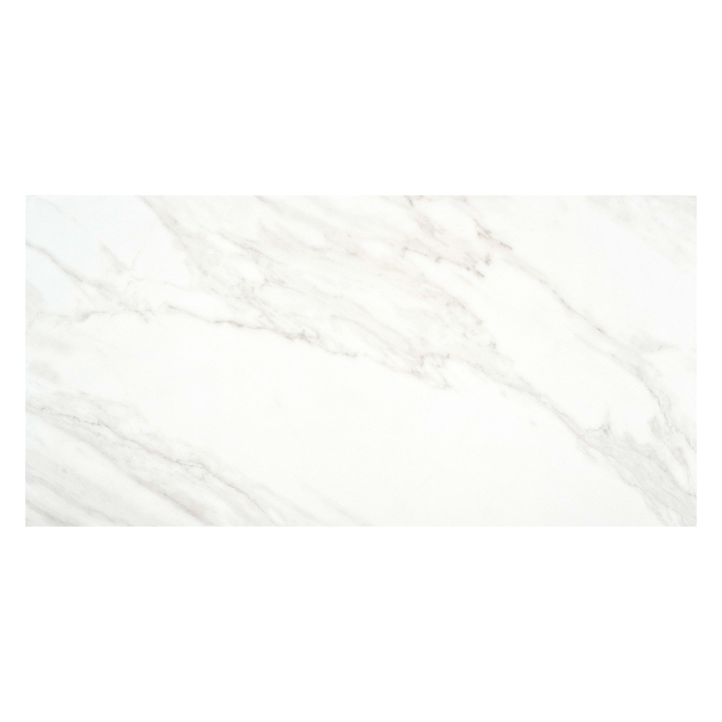 Marbella White Porcelain Tile - 16 x 48 - 100650993 | Floor and Decor