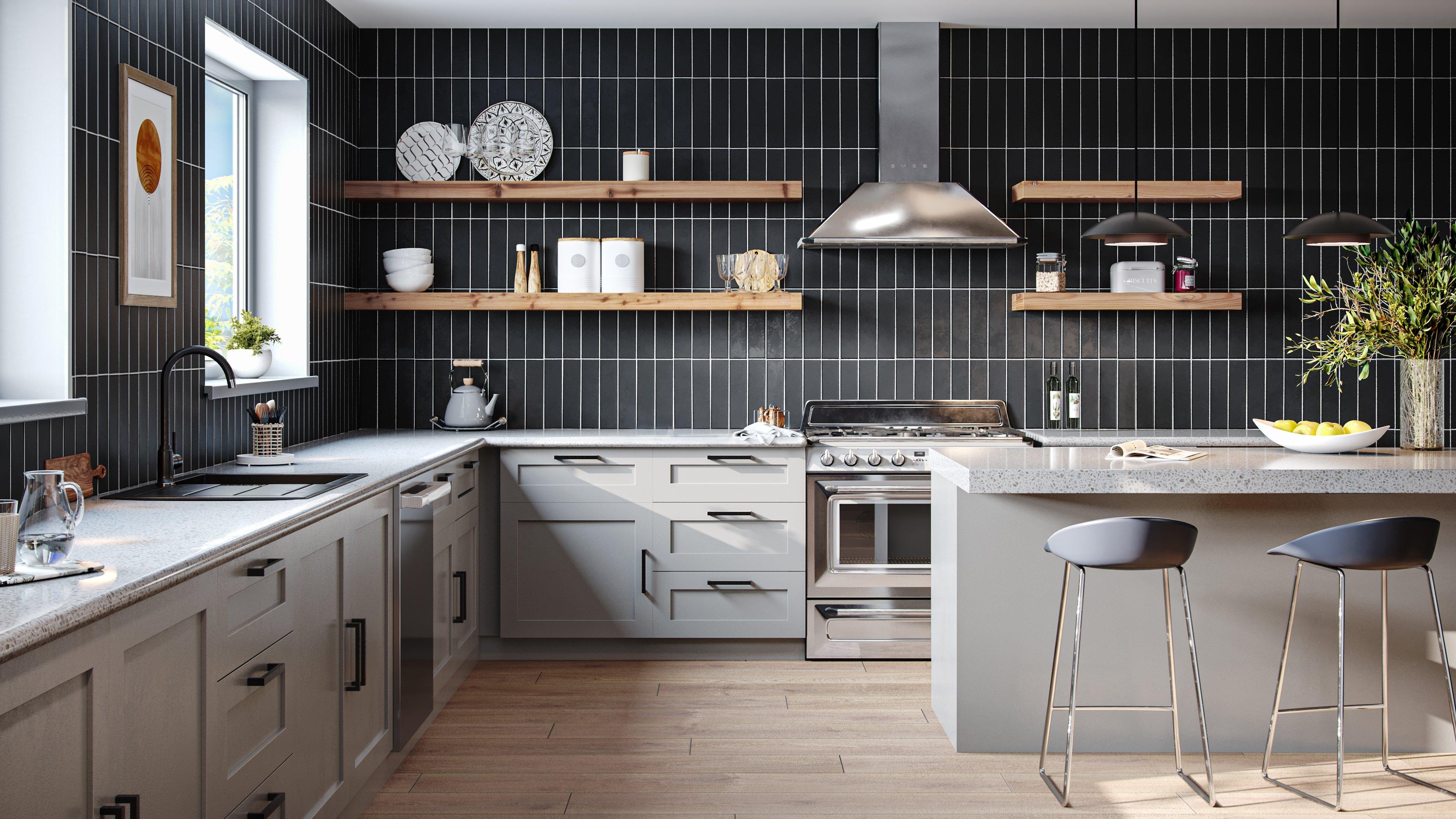 Kitchen Set Minimalis Finishing Black Dove