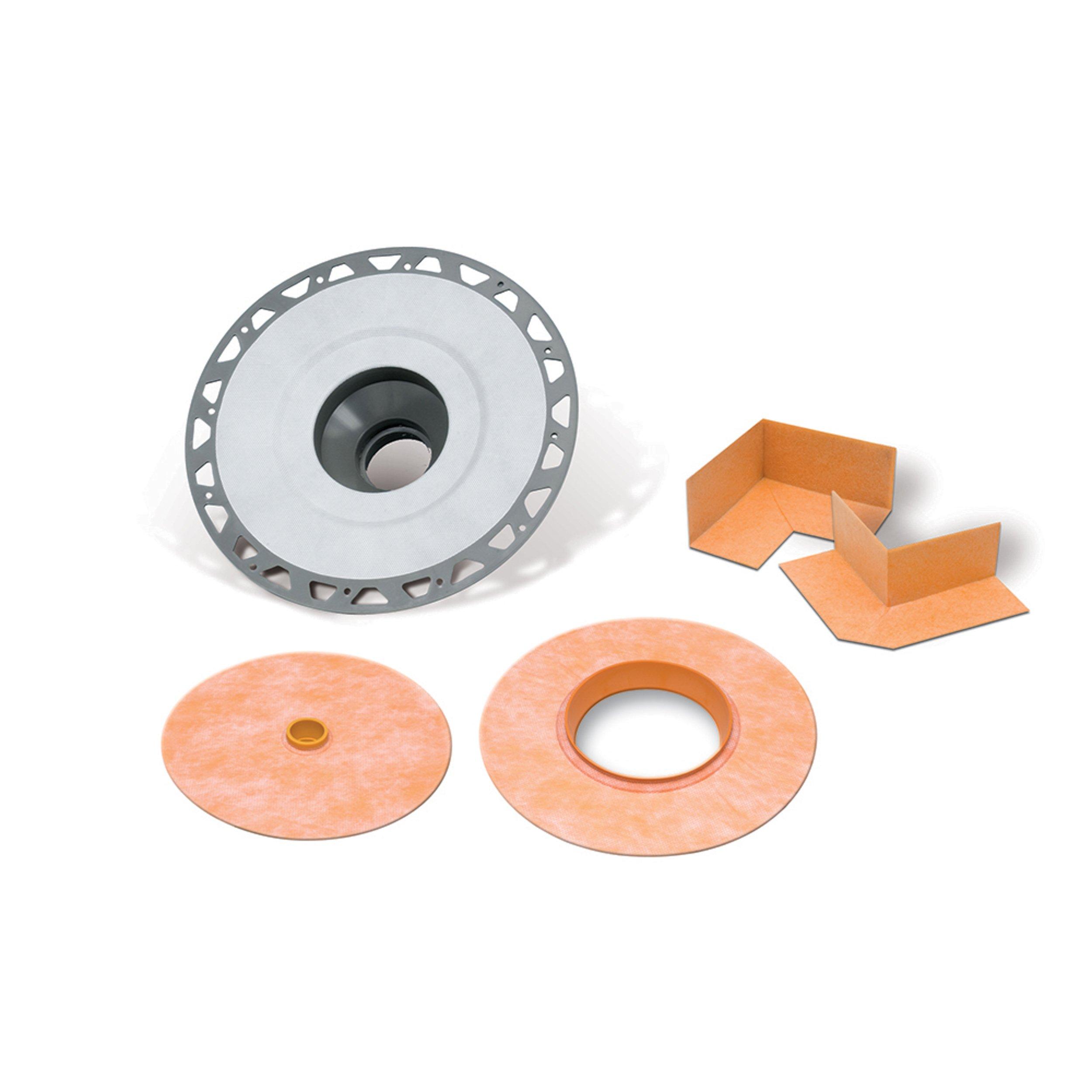 Schluter Kerdi-Drain Flange PVC 2in. With Seals and Corners