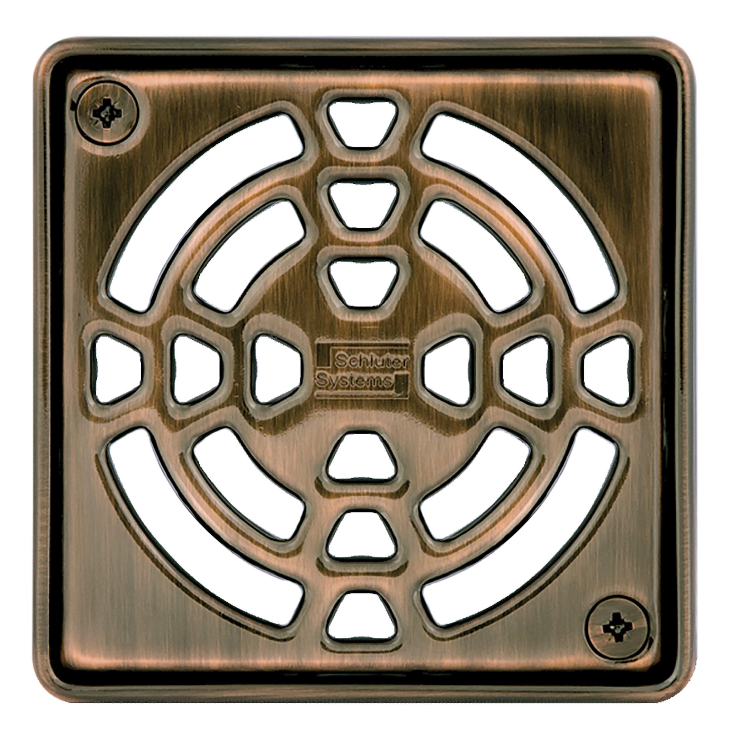 Plumbest Oil Rubbed Square Bronze Shower Drain Cover 4 1 4in 951500147 Floor And Decor