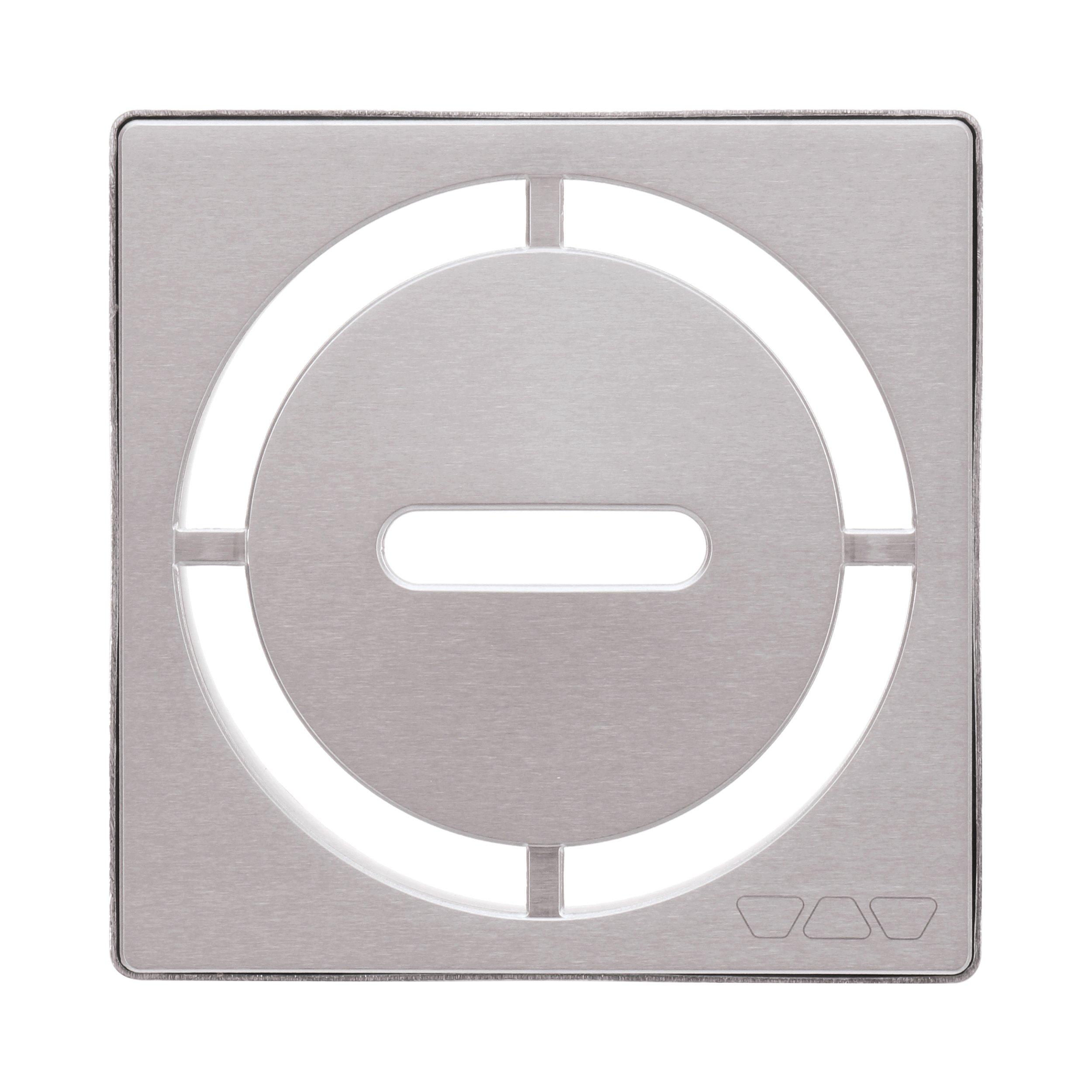 Schluter Kerdi-Drain 4in. Grate Brushed Stainless Steel Pure