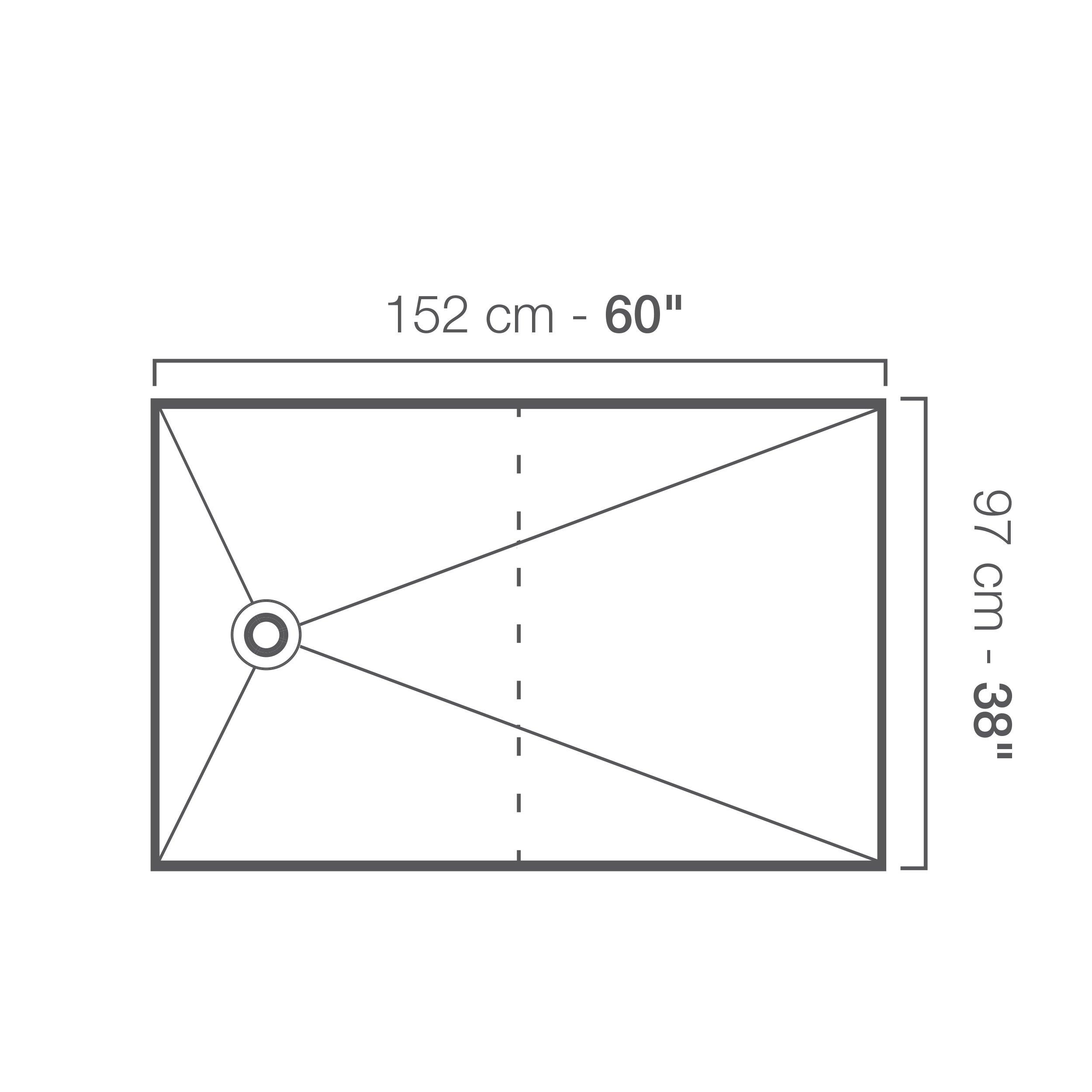 Schluter Kerdi-Shower Off Center Tray 38in. x 60in.