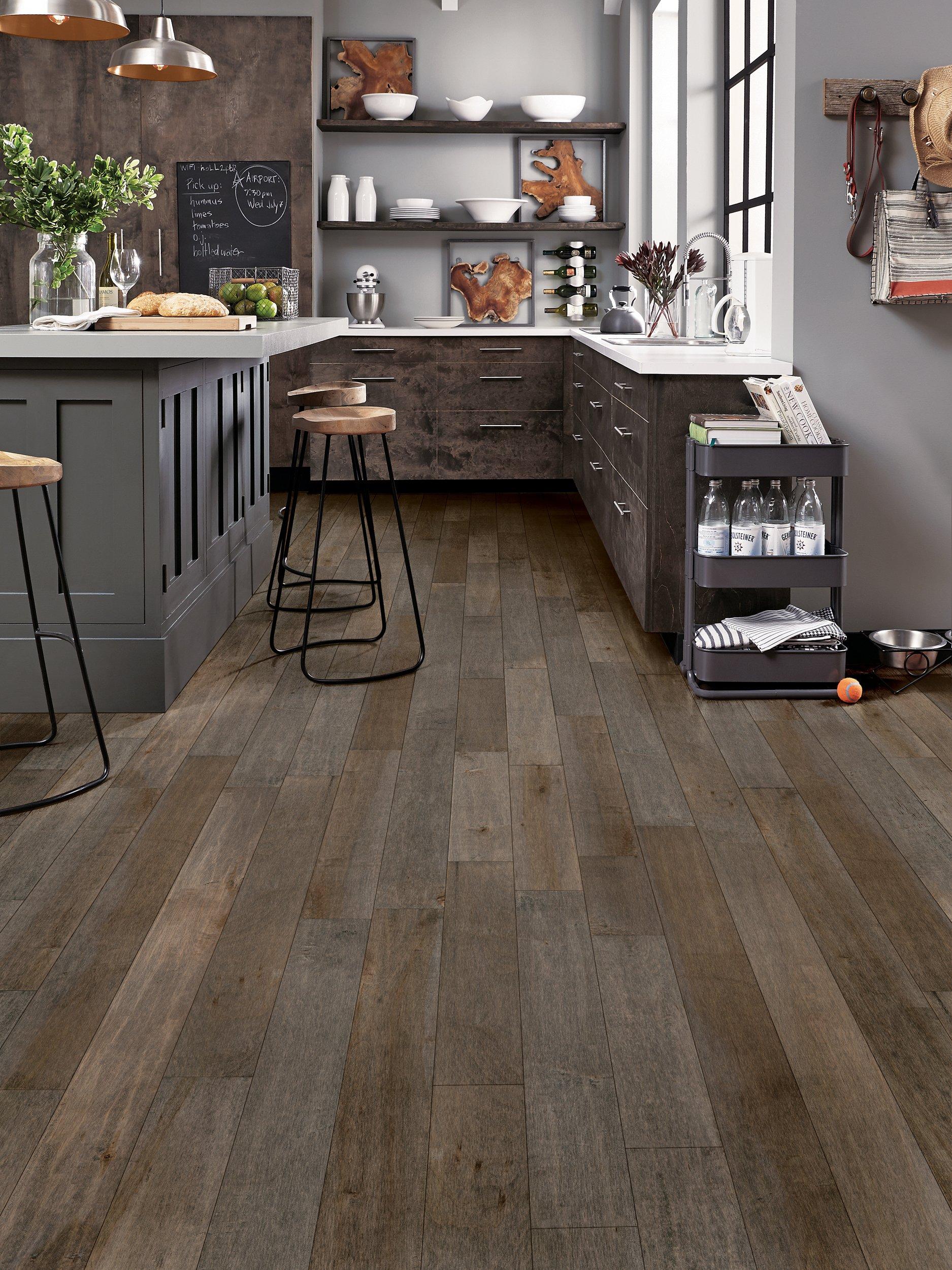 dark maple wood floor