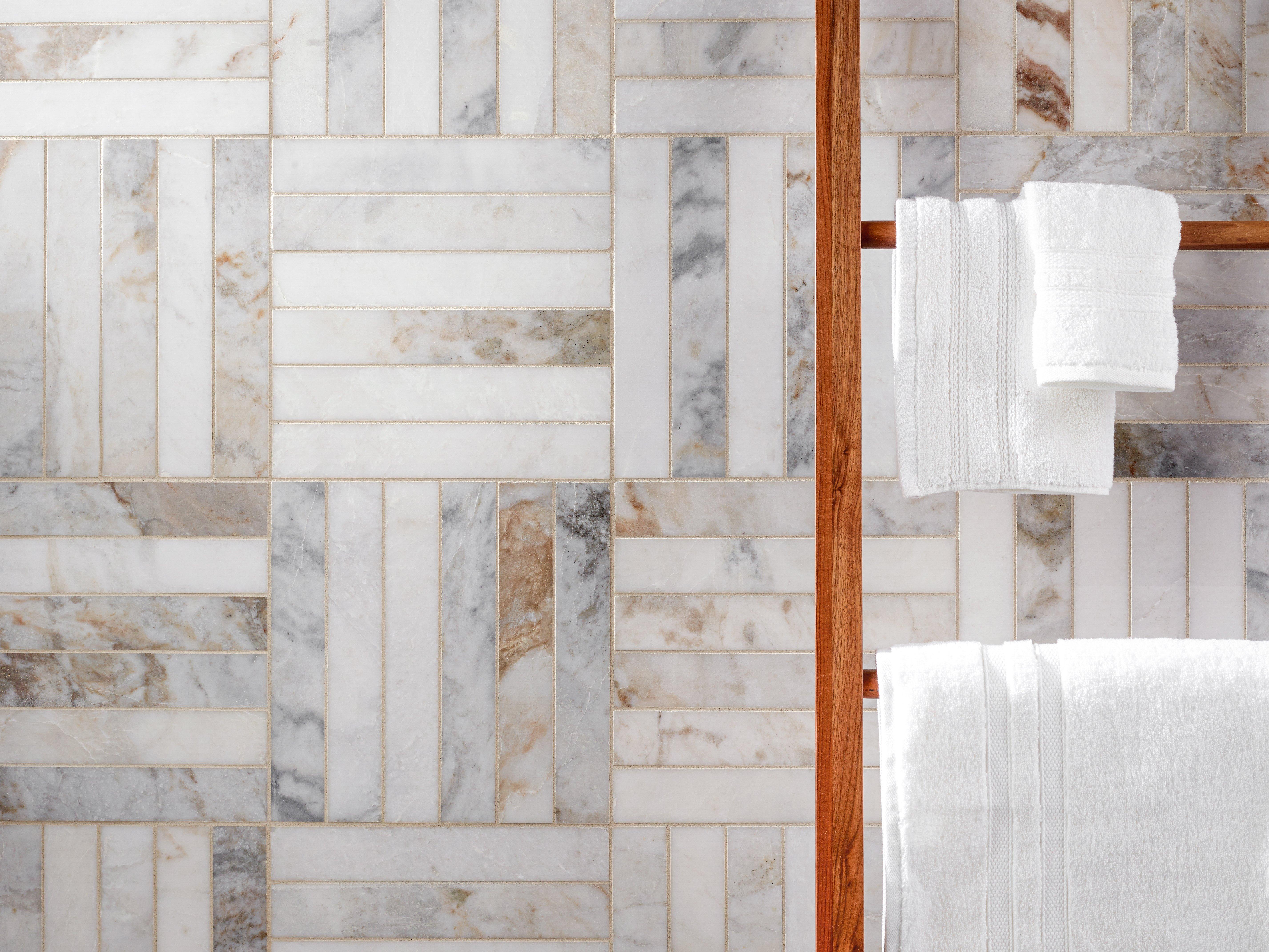 Bianco Orion Loft Polished Marble Mosaic