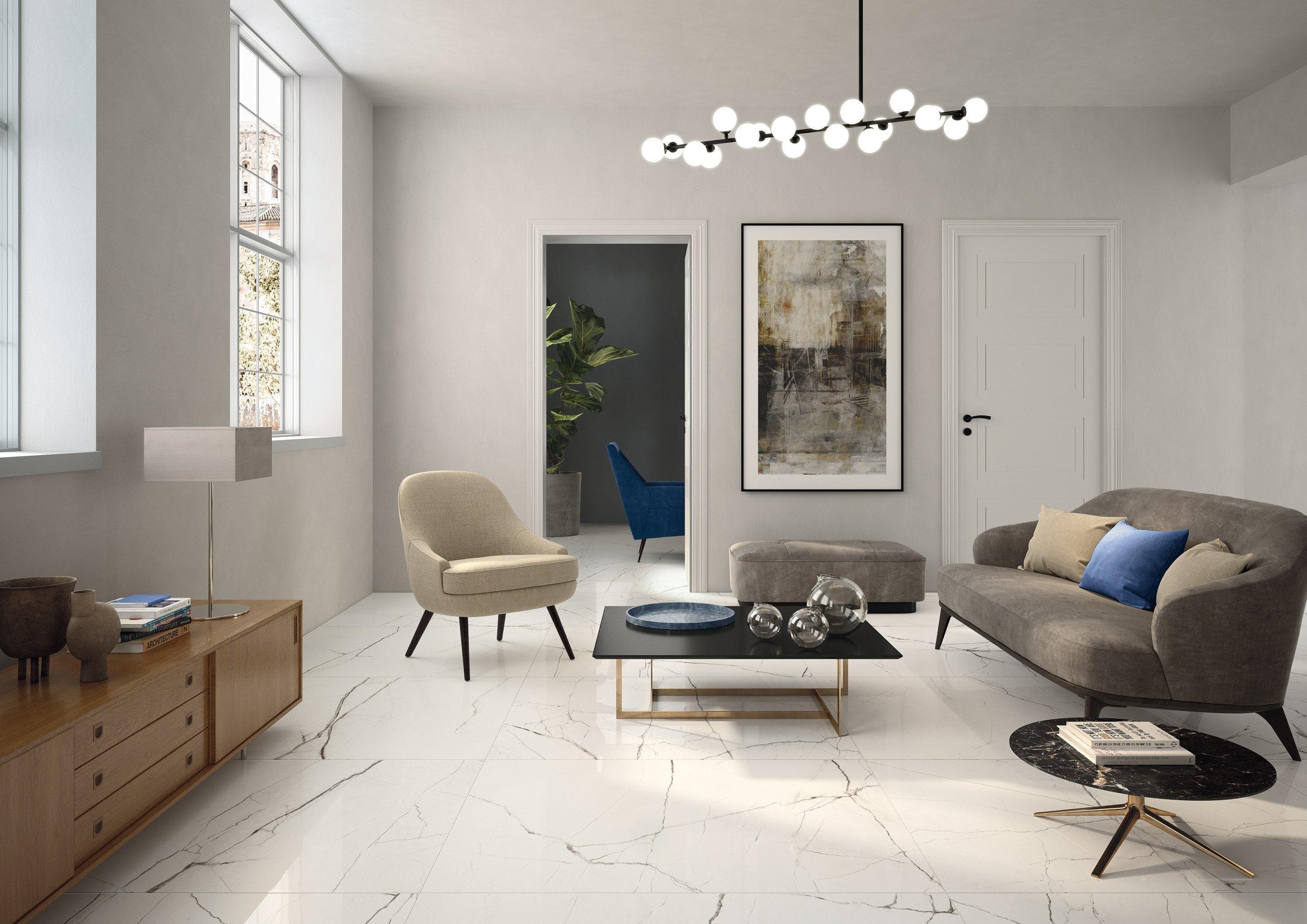 Vittorio Bianco Polished Porcelain Tile