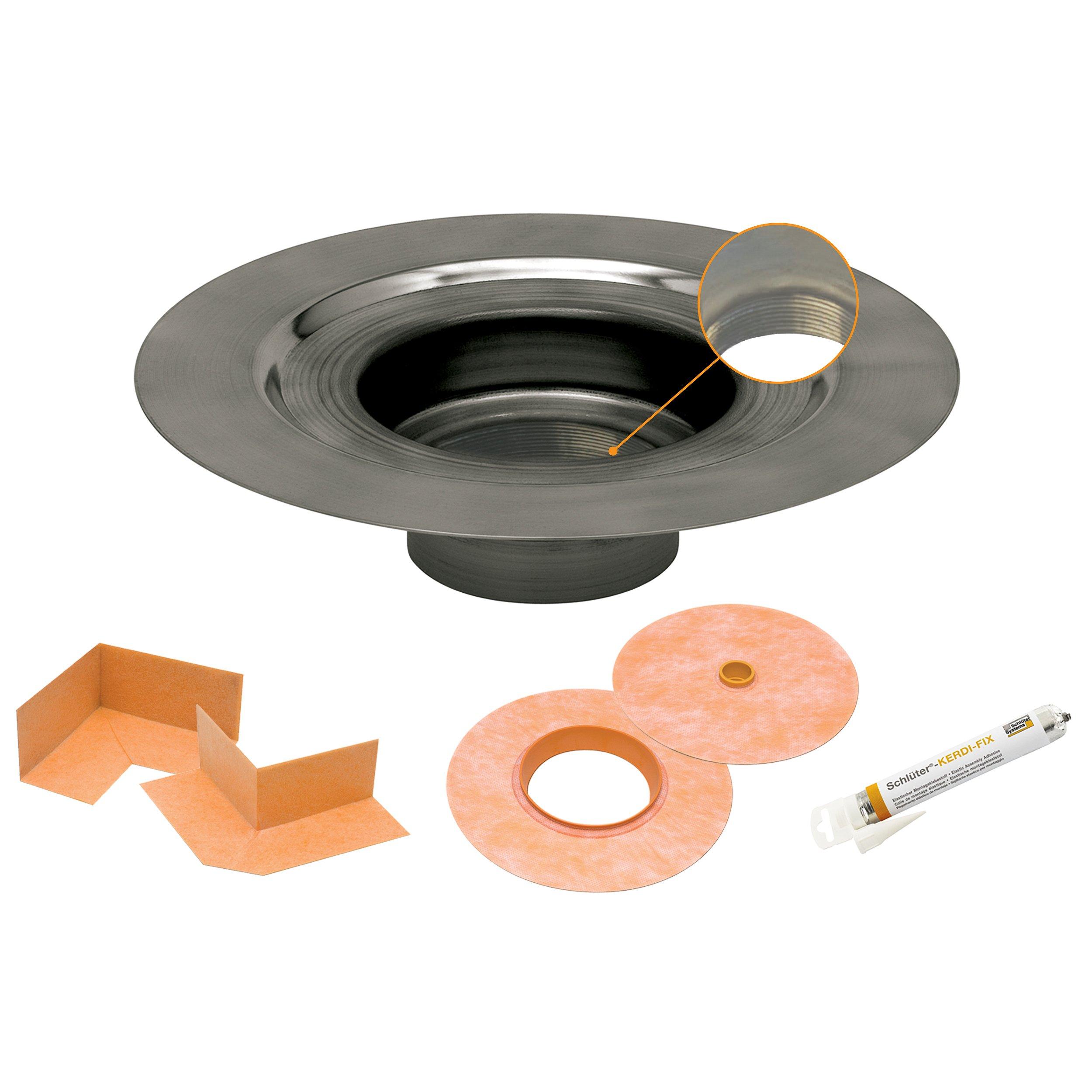 Schluter Kerdi-Drain 2in. Flange Stainless Steel Threaded