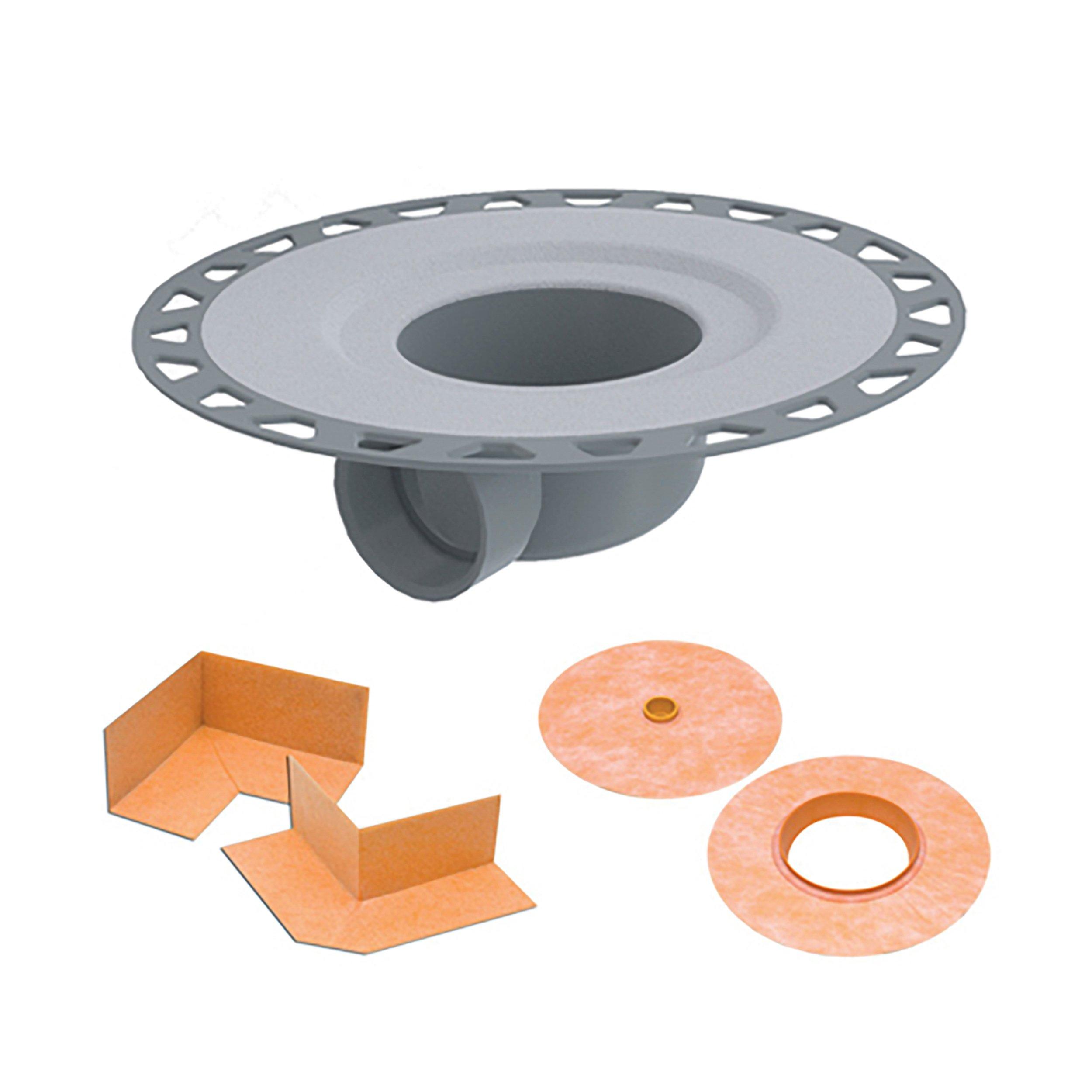 Schluter Kerdi-Drain with Horizontal Outlet 2 PVC with Corners and Seals