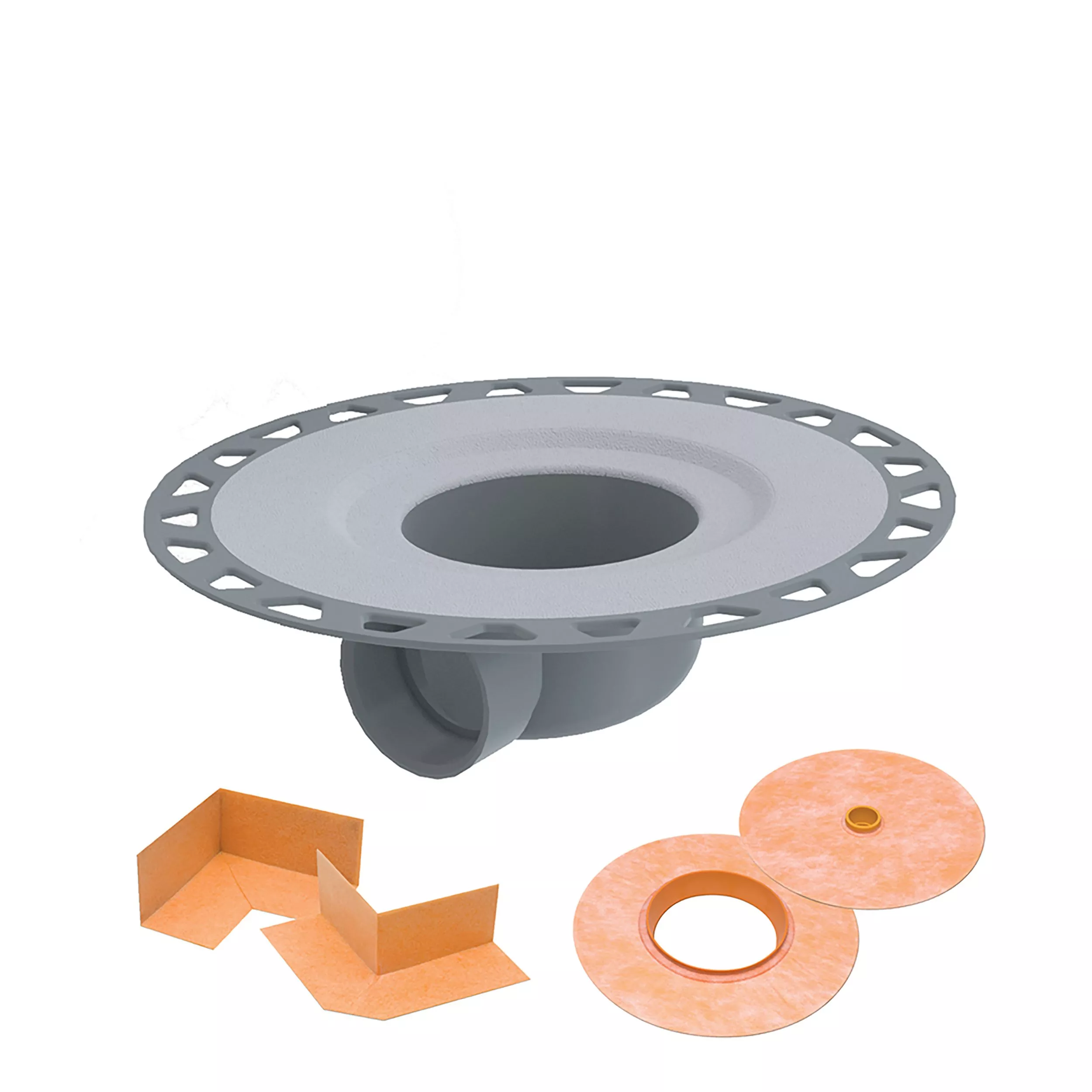 Schluter Kerdi-Drain with Horizontal Outlet 2 PVC with Corners and Seals
