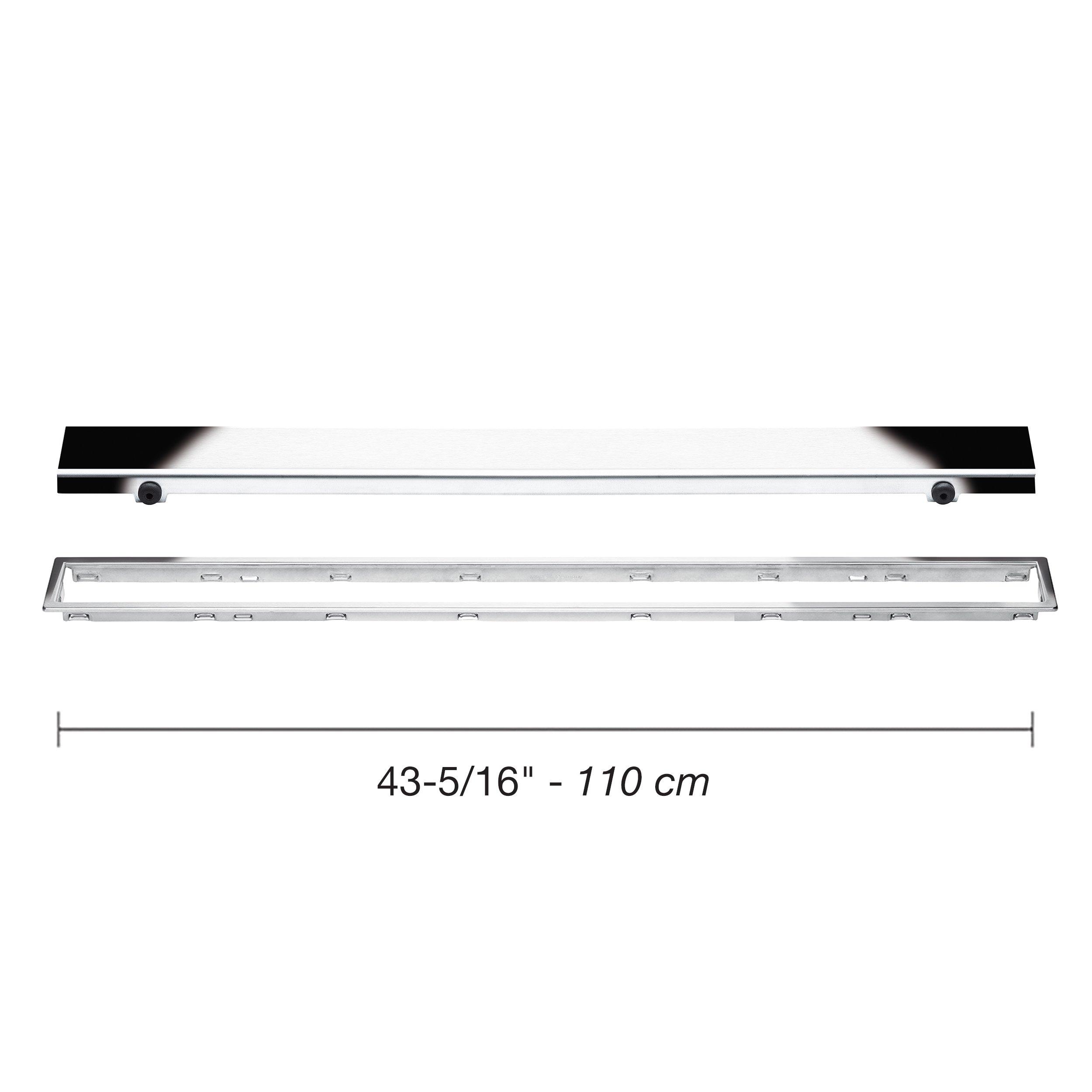 Schluter Kerdi-Line 3/4in. Frame 44in. Closed Grate Chrome