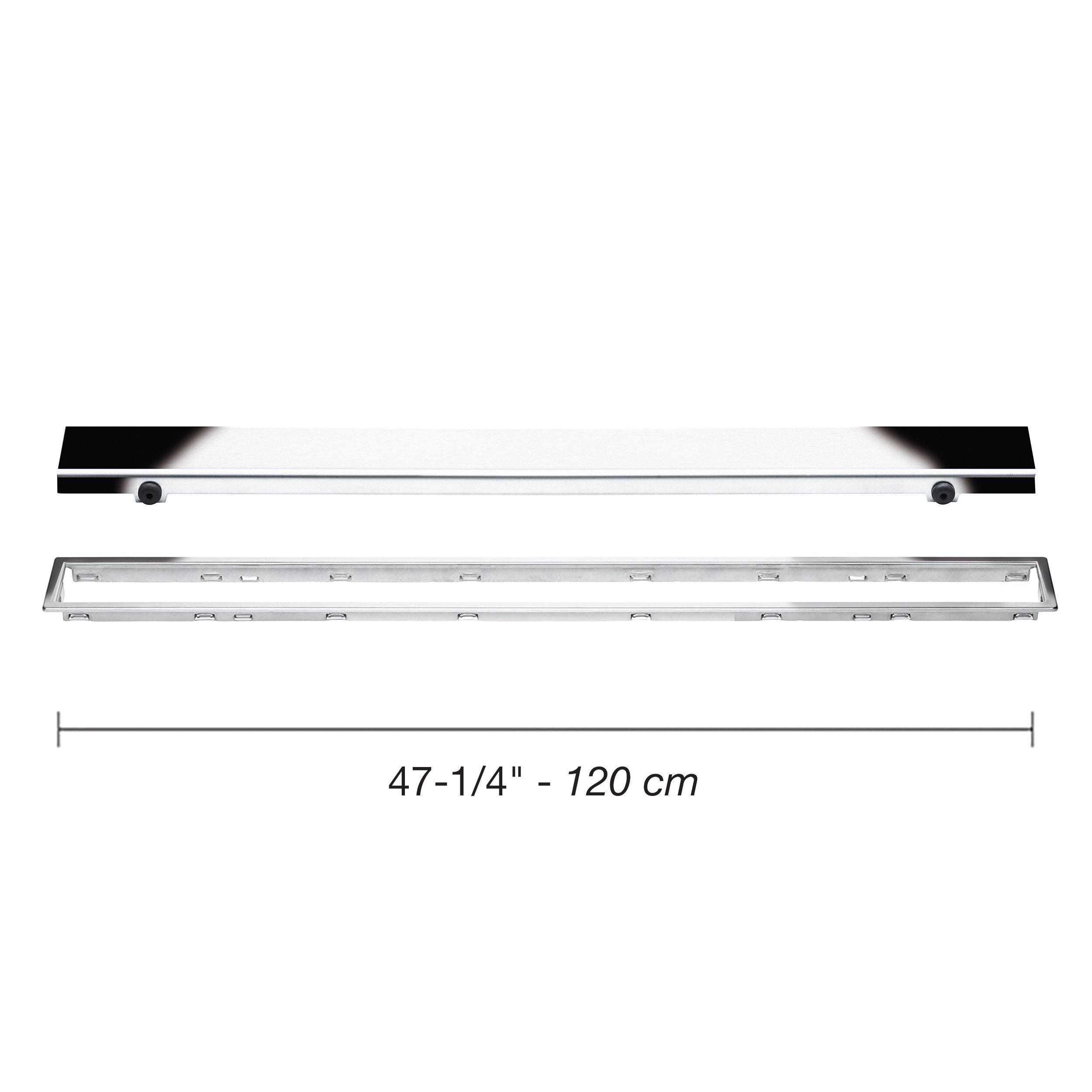 Schluter Kerdi-Line 3/4in. Frame 48in. Closed Grate Chrome
