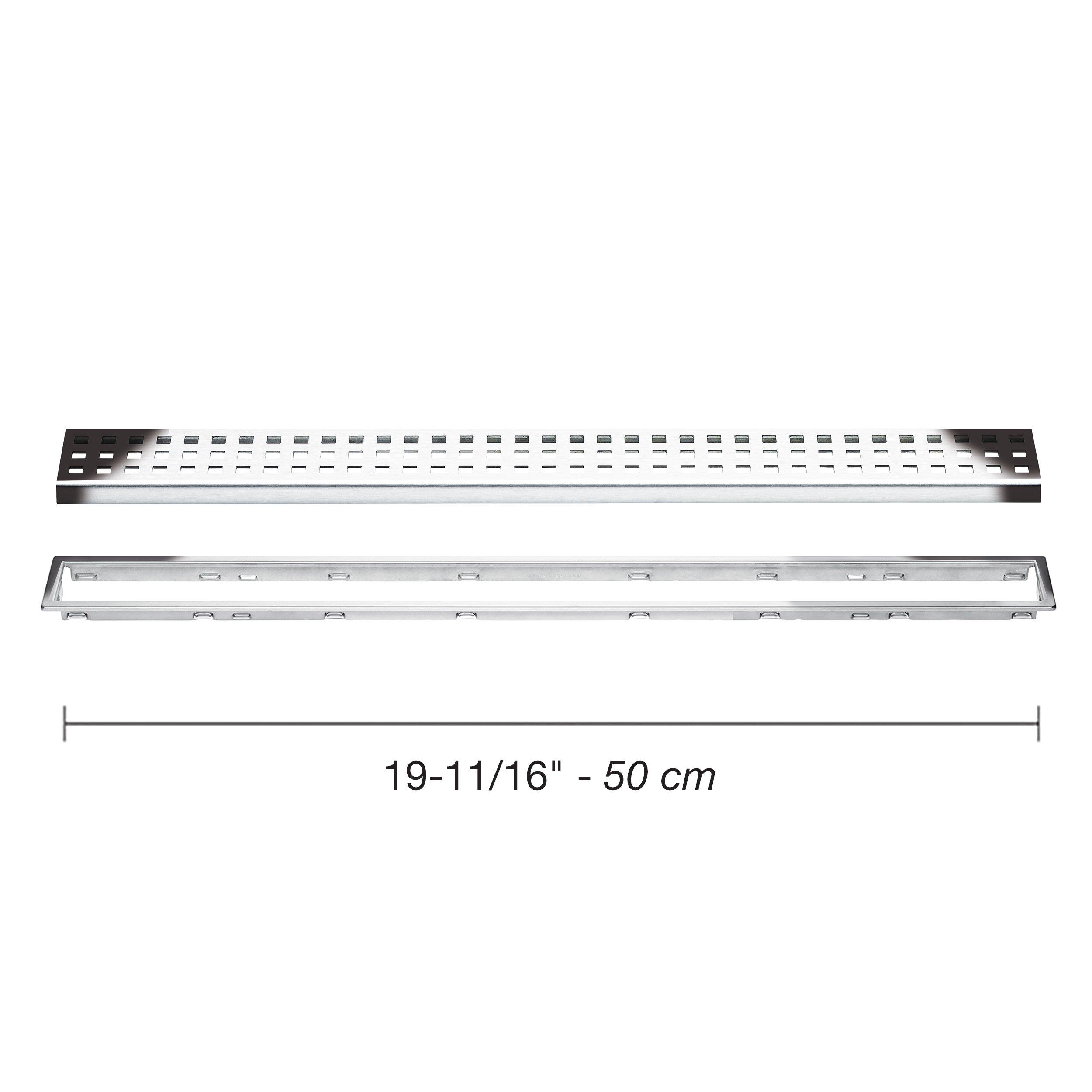 Schluter Kerdi-Line 3/4in. Frame 20in. Perforated Grate Chrome