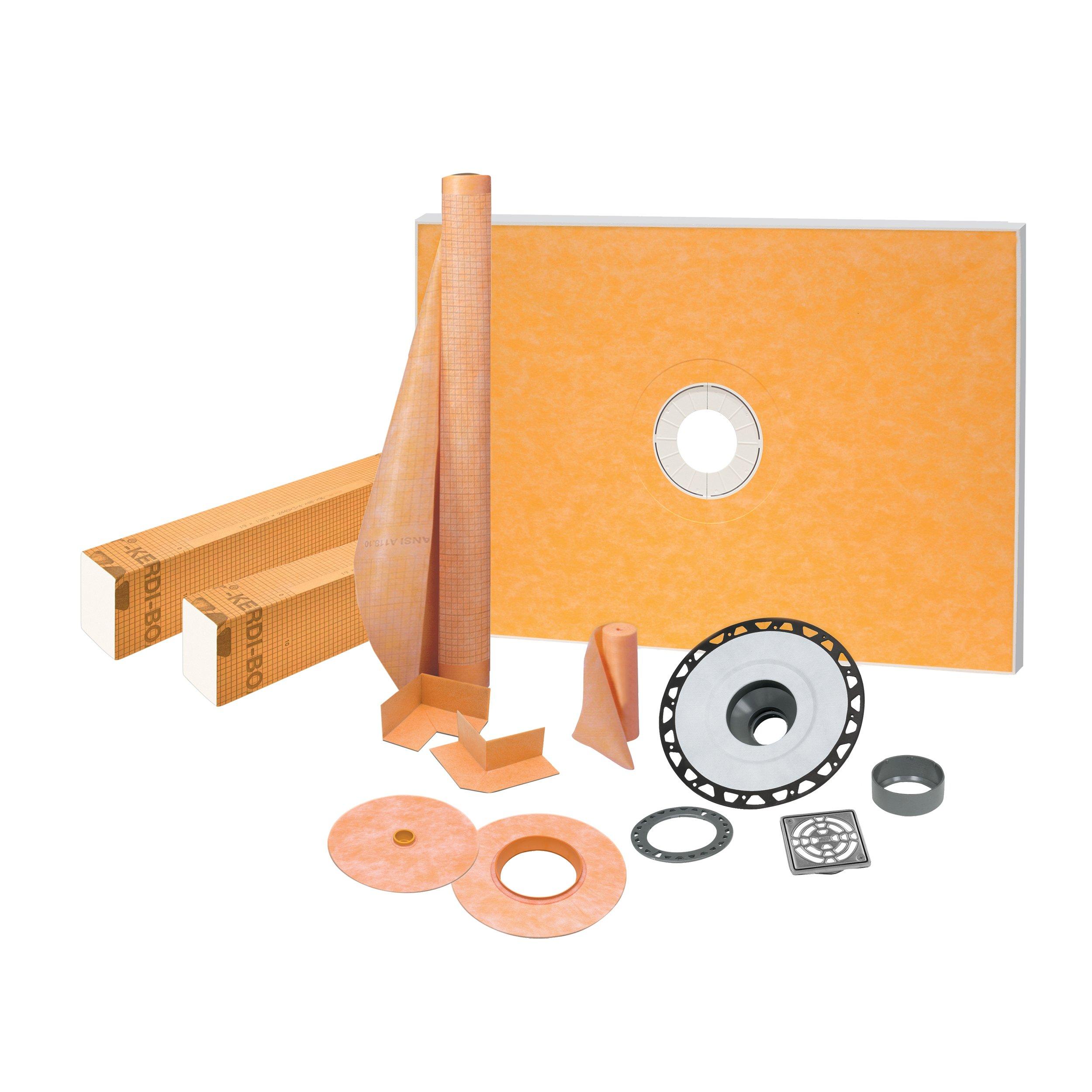 Schluter Kerdi-Shower Kit 38in. x 60in. ABS Stainless Steel
