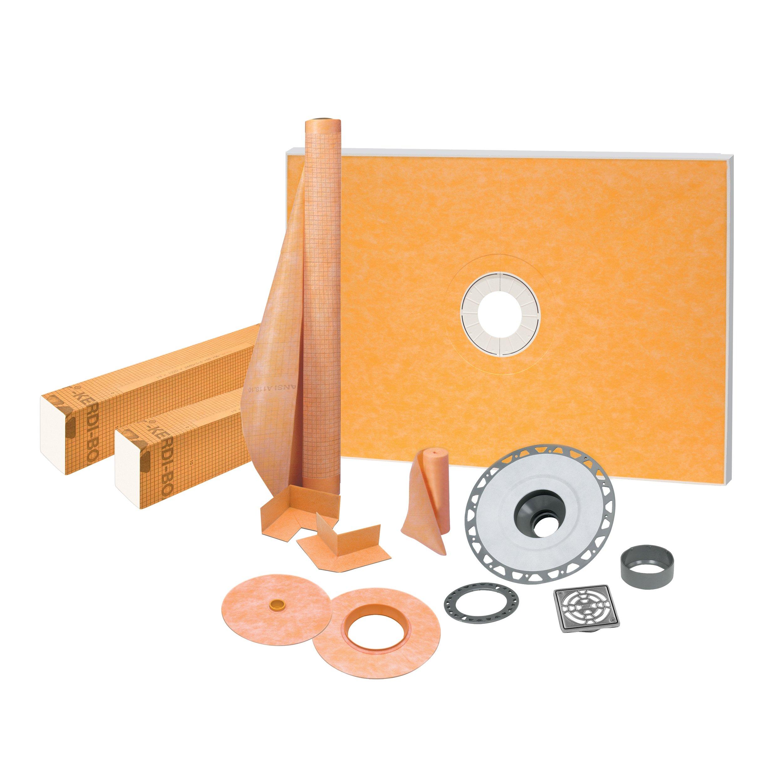 Schluter KerdiShower Kit 38in. x 60in. PVC Stainless Steel Floor and
