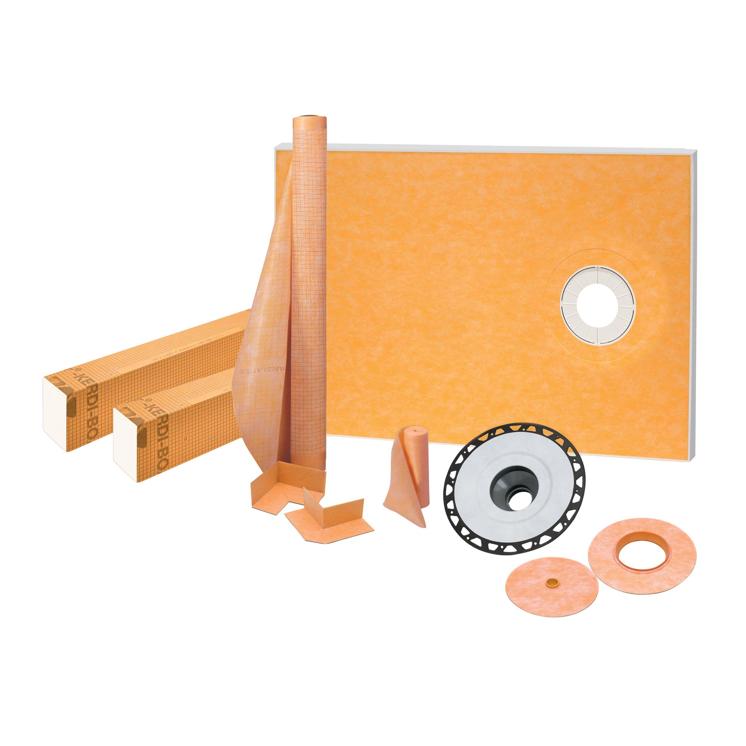 Schluter Kerdi-Shower Kit 38in. x 60in. Offset ABS Flange 2