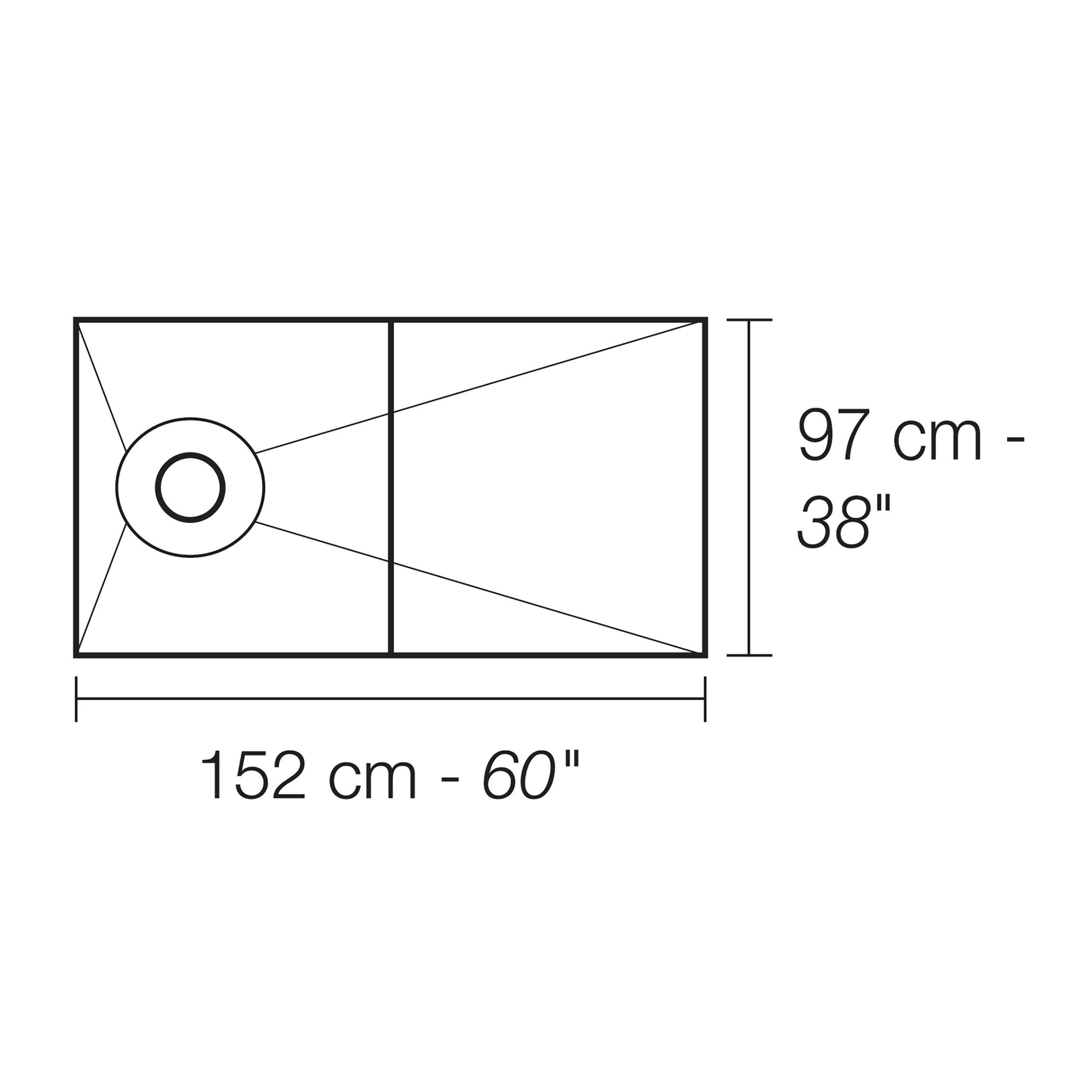 Schluter Kerdi-Shower Kit 38in. x 60in. Offset ABS Stainless Steel