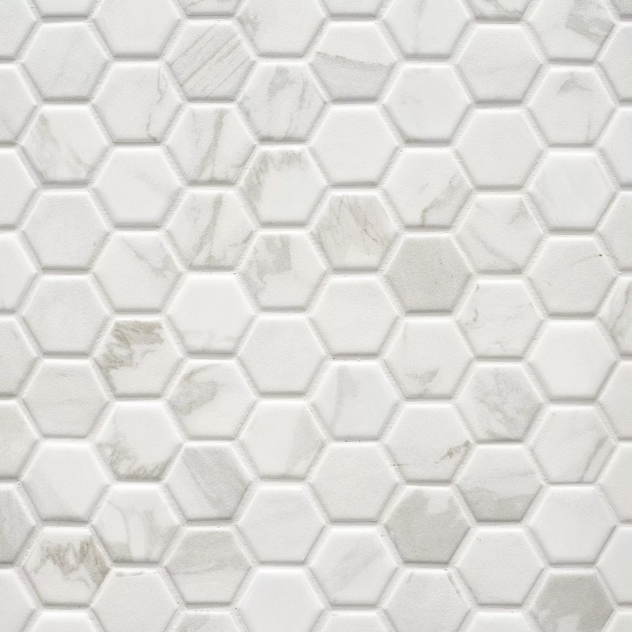 Marble Art 1.5 in. Hexagon Ceramic Mosaic | Floor and Decor