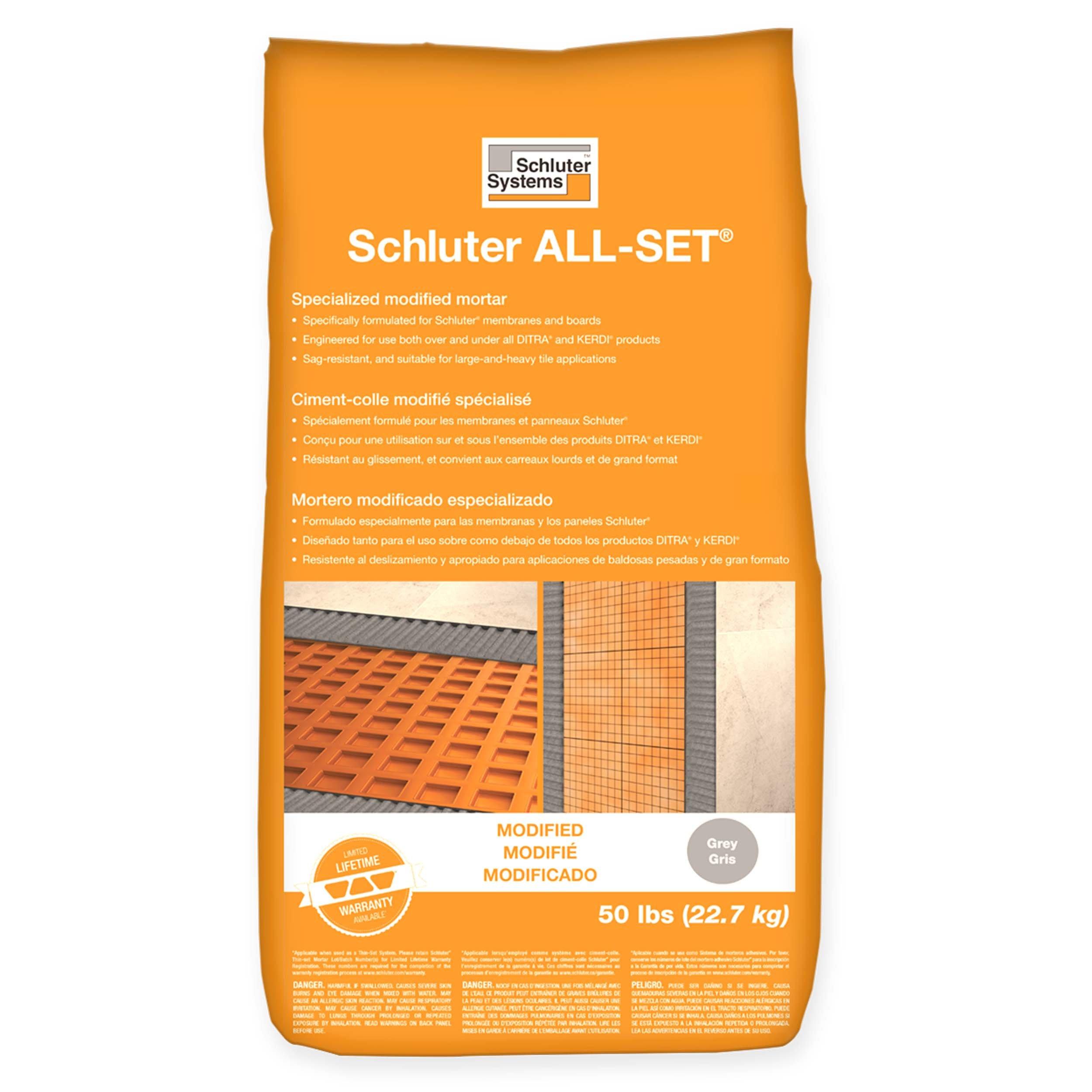 Schluter All-Set Gray Modified Thin-Set Mortar