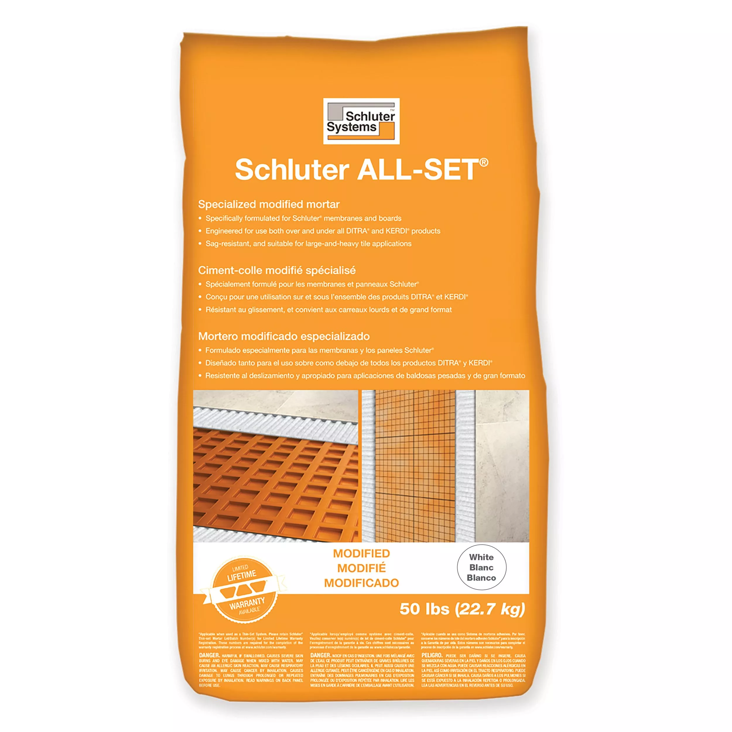 Schluter All-Set White Modified Thin-Set Mortar