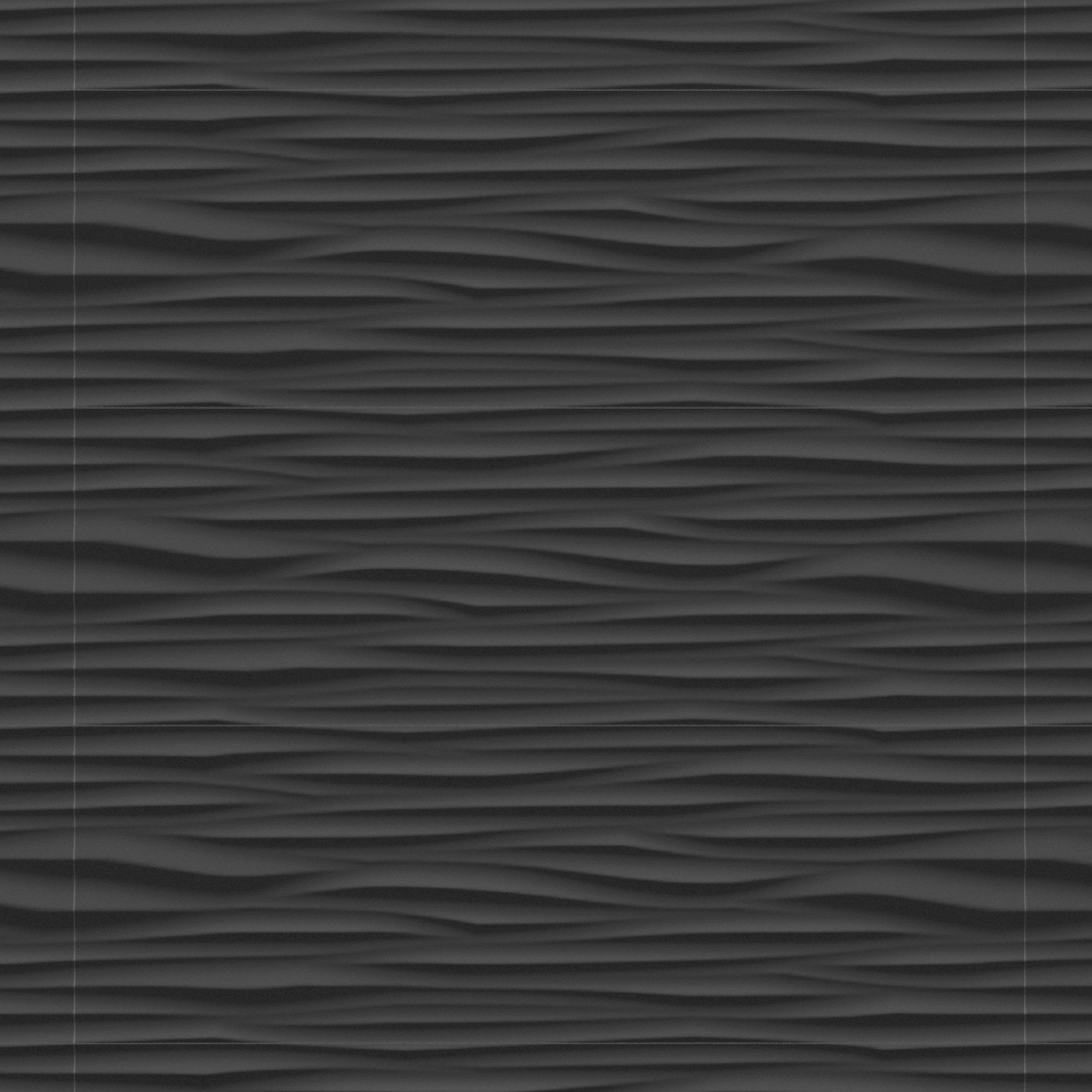 Onda Black Matte Ceramic Tile