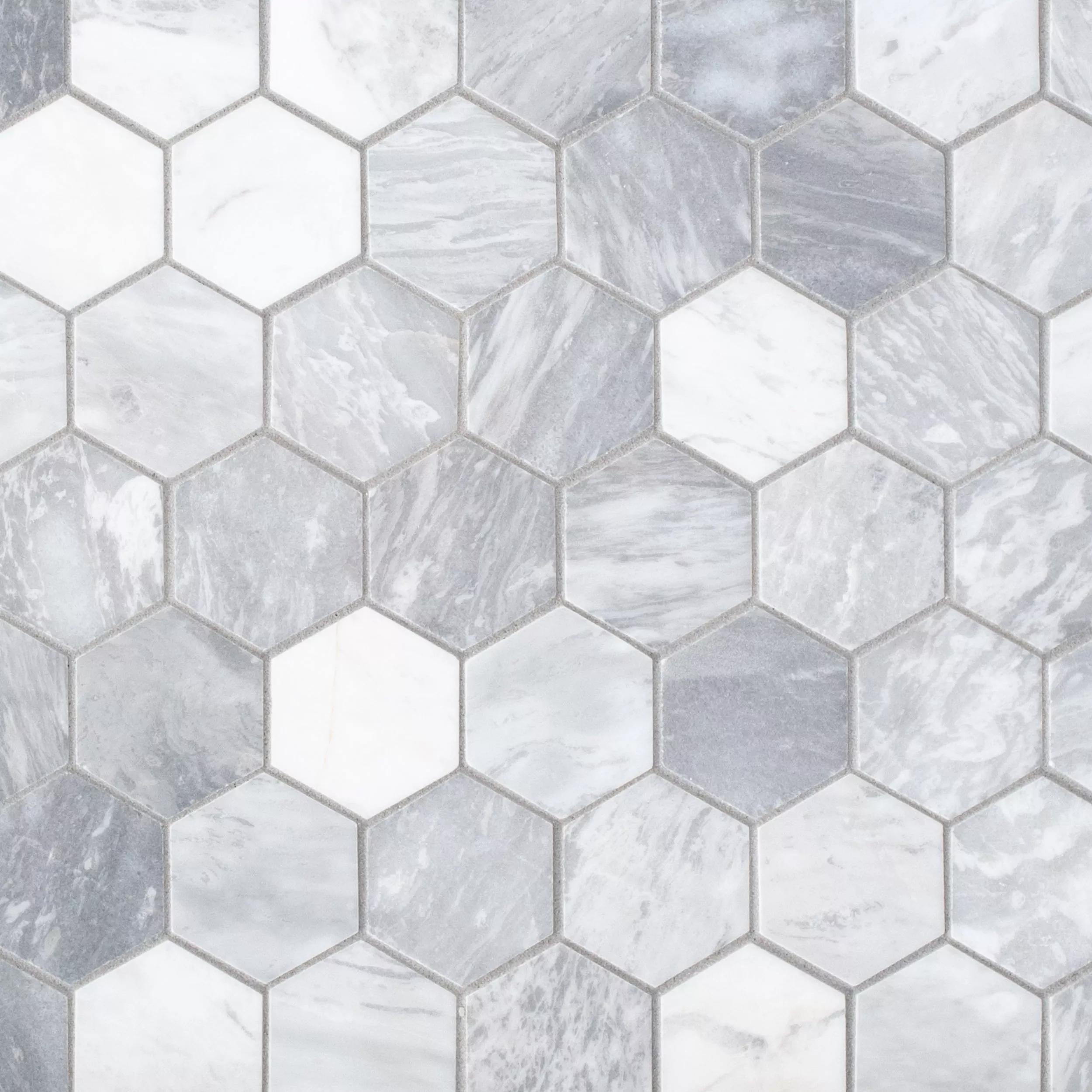 Solco White 2 in. Hexagon Polished Marble Mosaic
