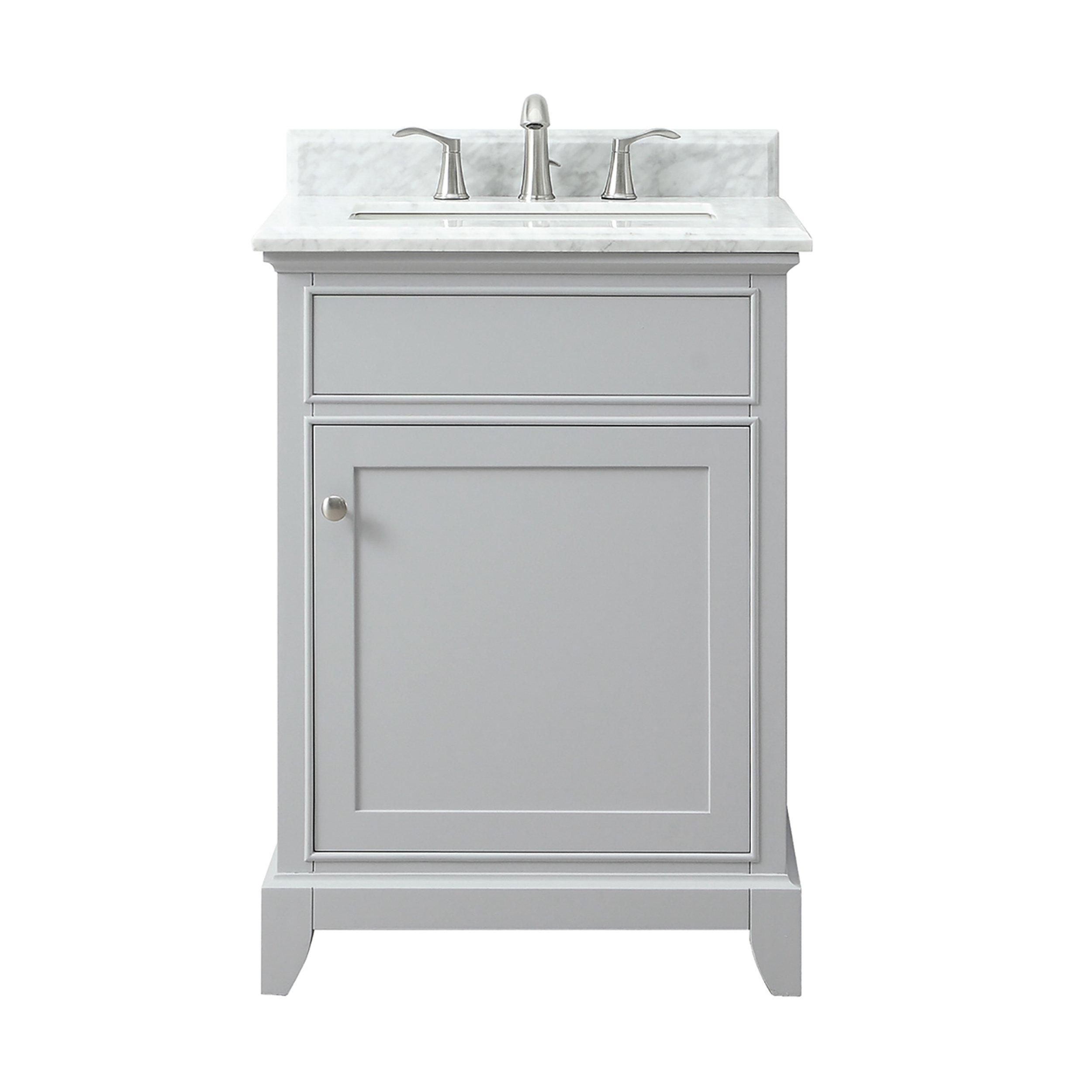 Aurora Vanity with Carrara Marble Top