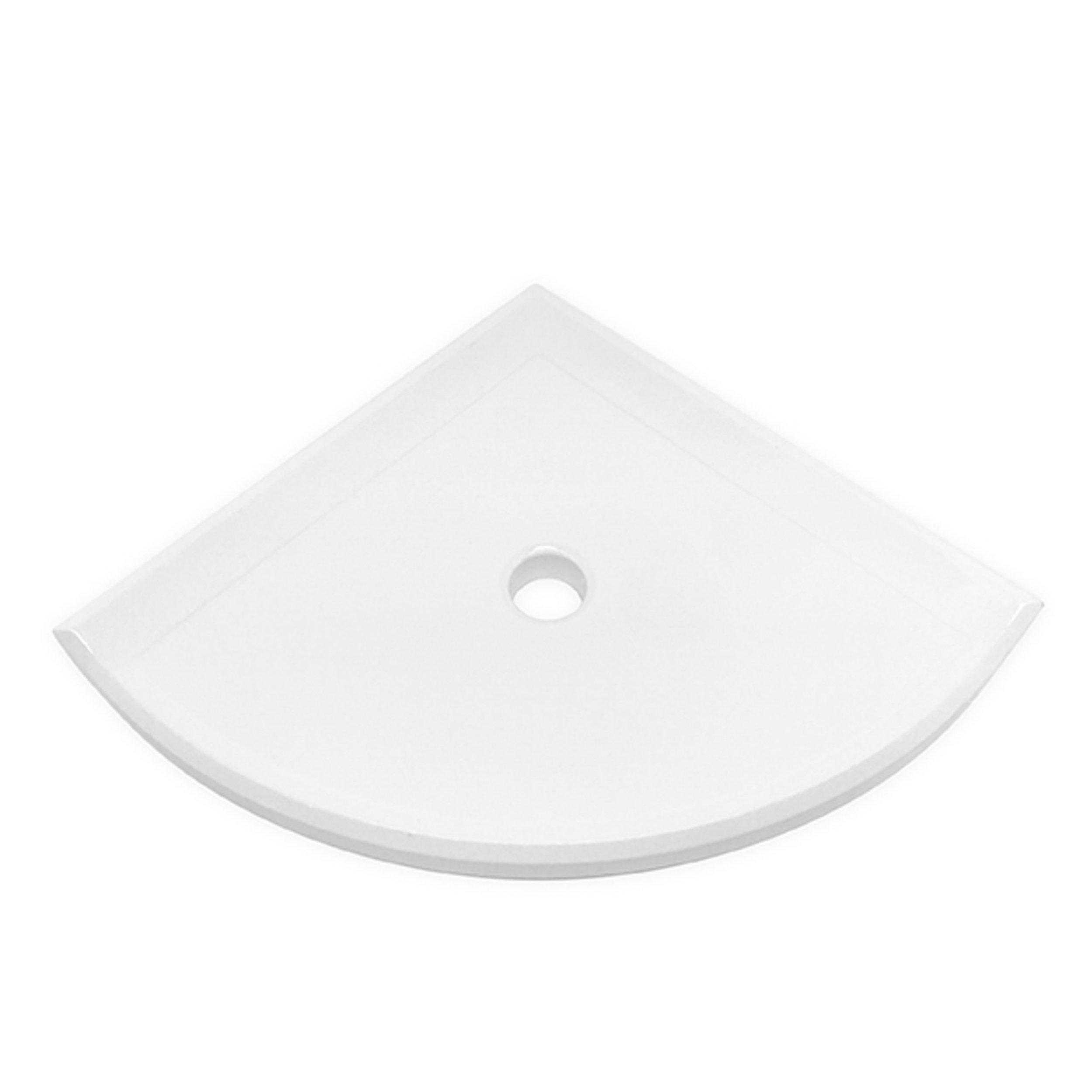 White Ceramic Corner Shower Shelf