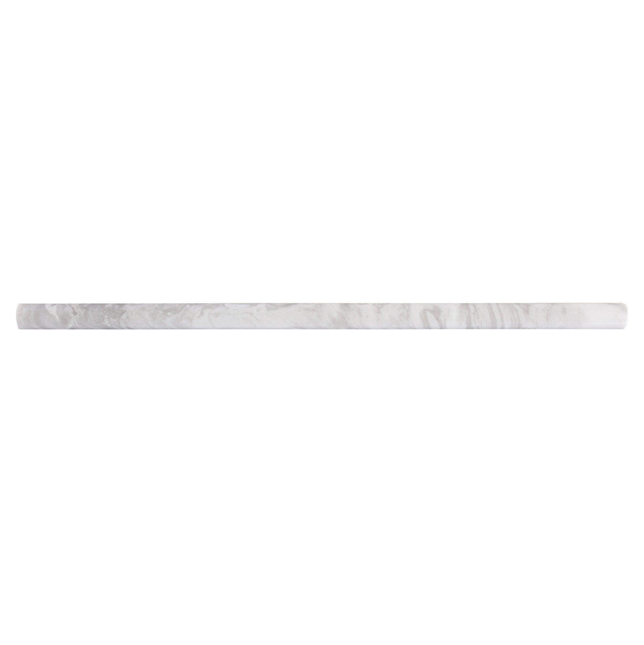 Solco White Polished Marble Pencil