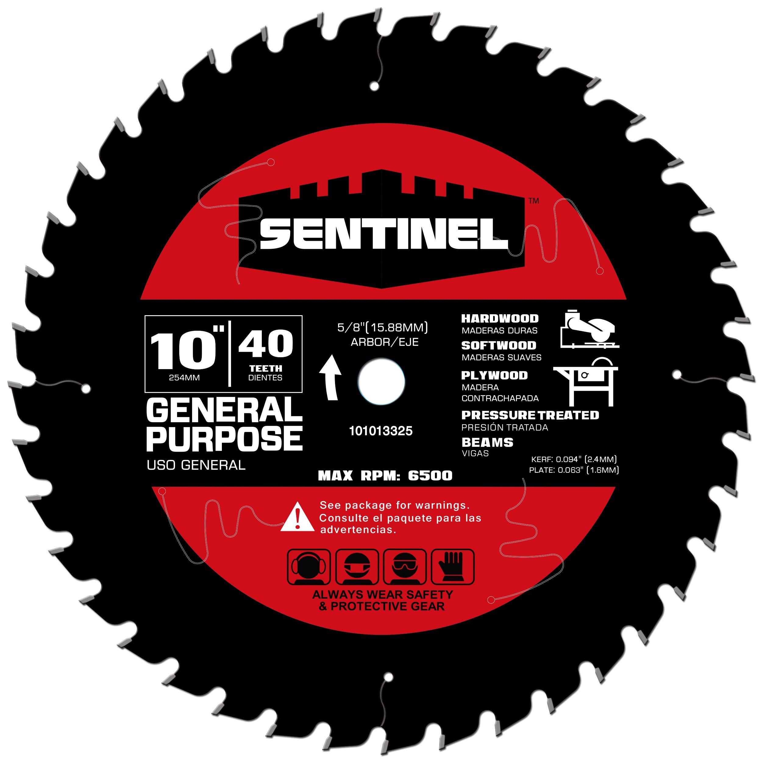 Sentinel 10in. 40T Wood Blade