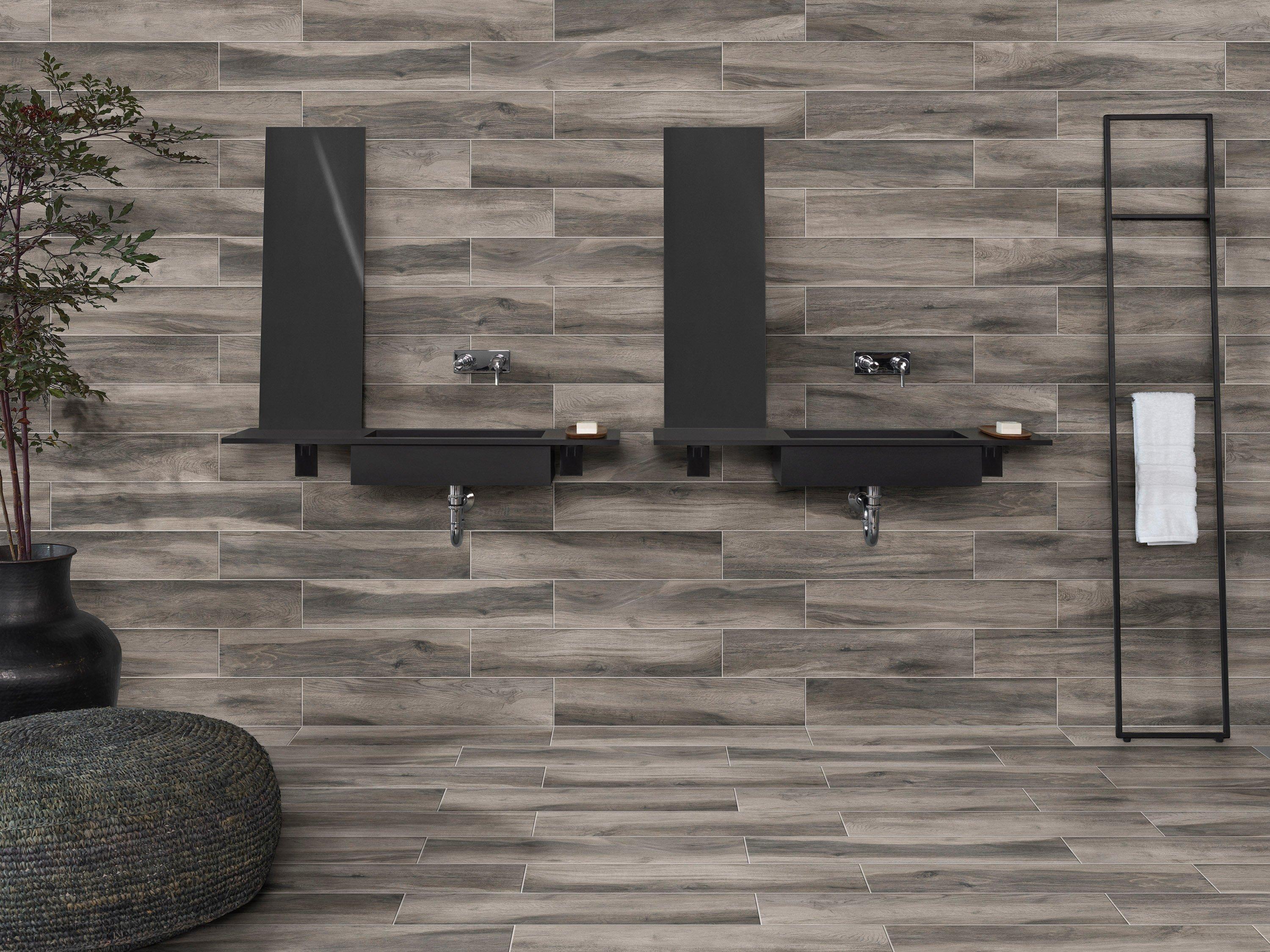 Chesterfield Gray II Wood Plank Ceramic Tile Floor and Decor