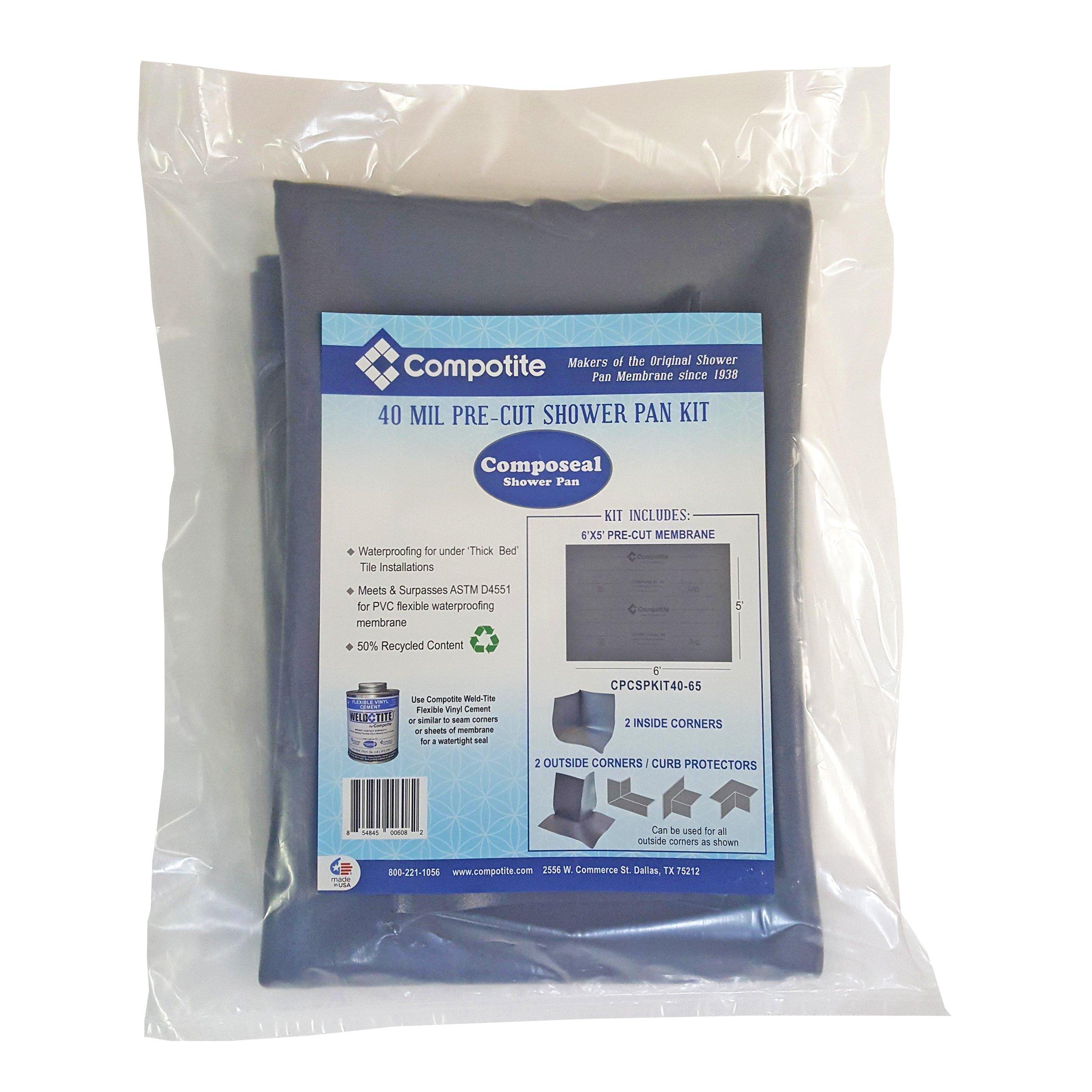 Compotite 5x6 Pre-Cut Shower Pan Kit