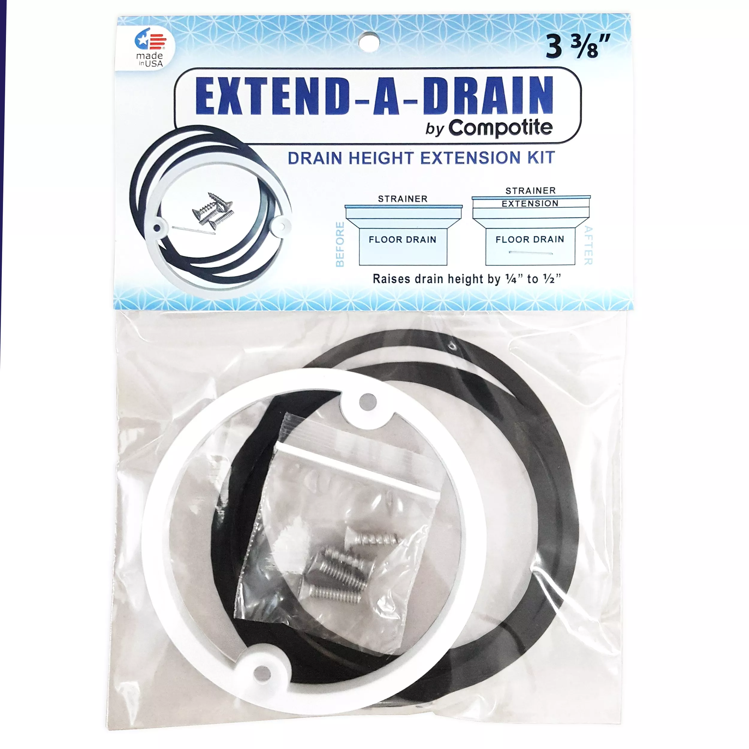 Compotite Extend-A-Drain 3-3/8 Drain Height Extension Kit