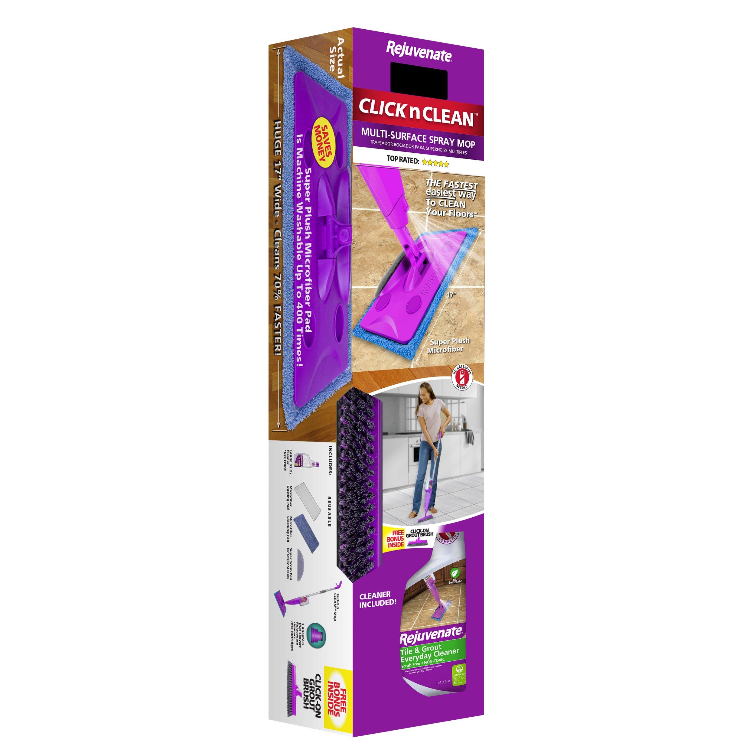 Rejuvenate Click n Clean Multi-Surface Spray Mop with Tile and Grout Cleaner