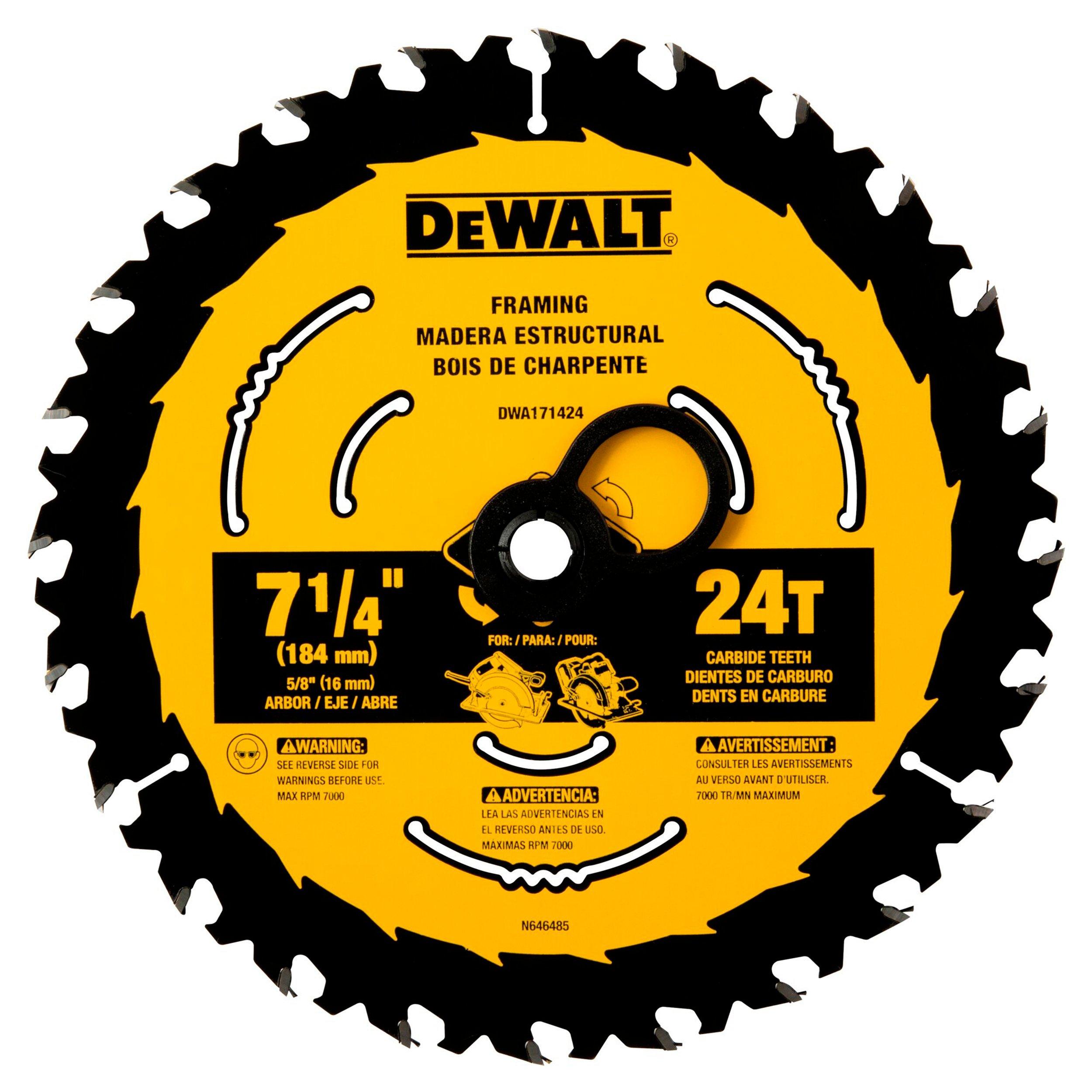 DeWalt 7 1/4in. 24T Thin Kerf Framing Saw Blade 71/4 in. x 24T
