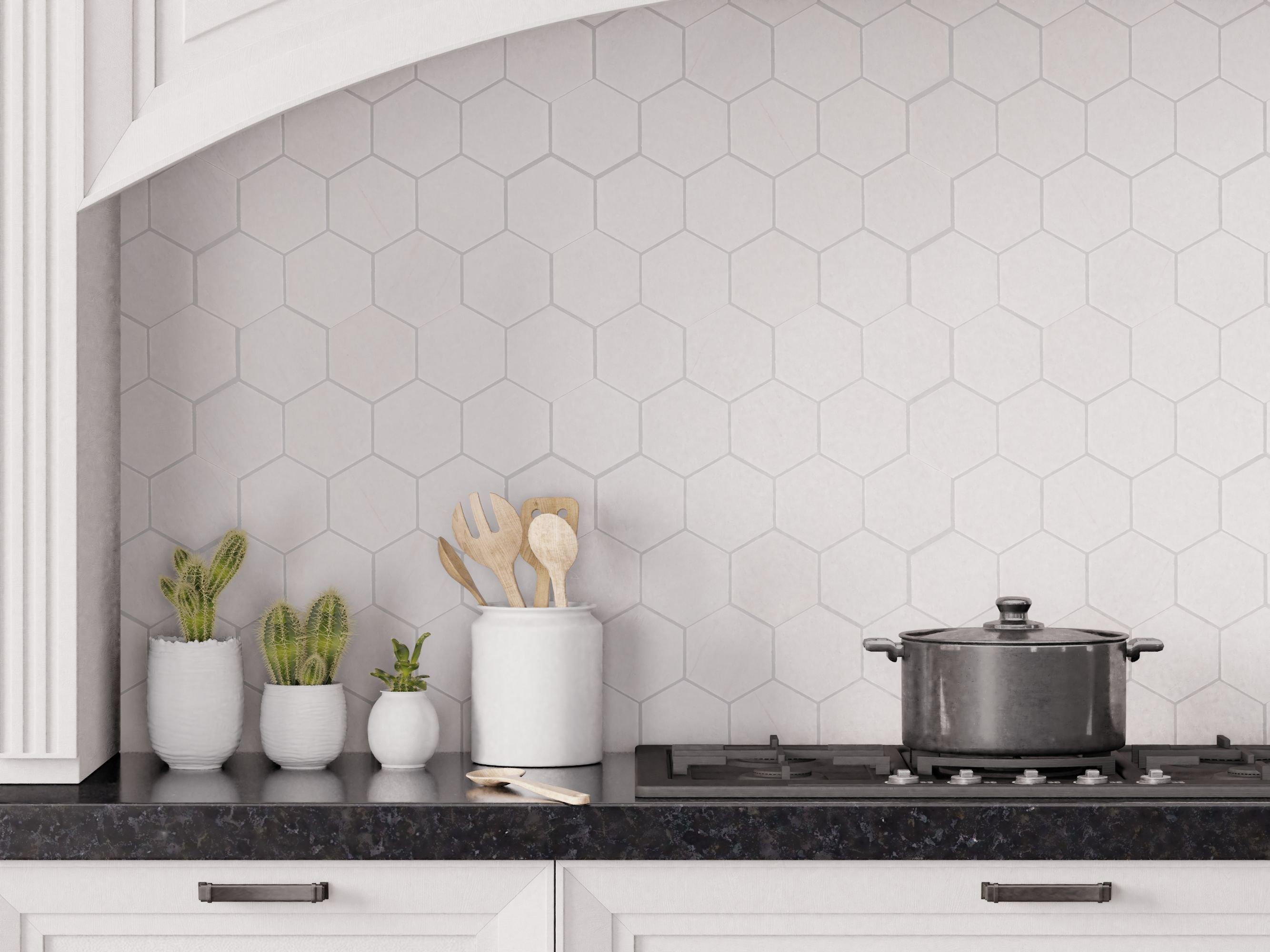 Dolomite Premium Hexagon Marble Mosaic