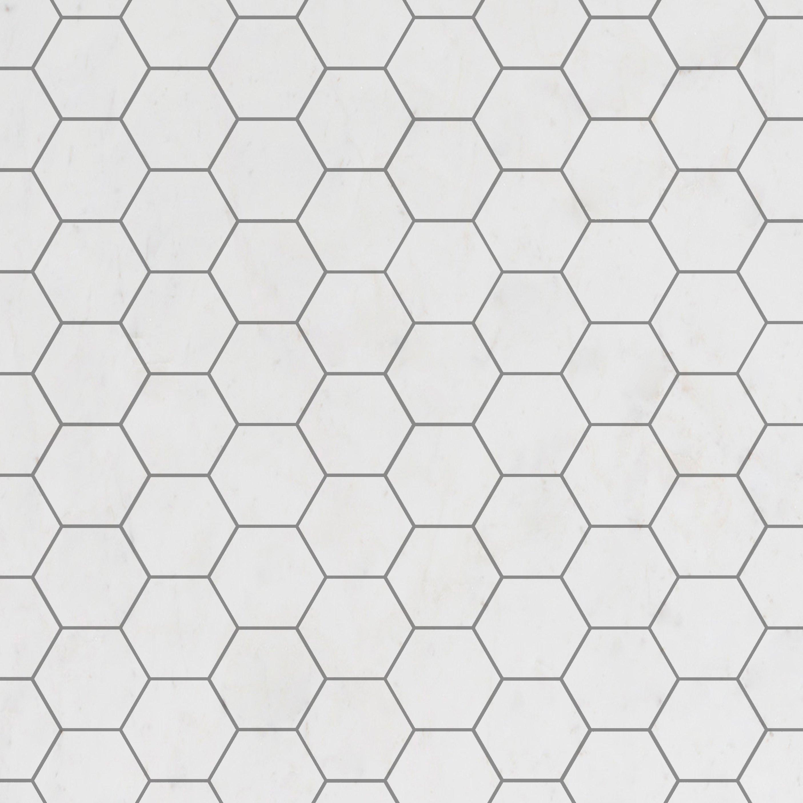 Dolomite Premium 3 in. Hexagon Marble Mosaic