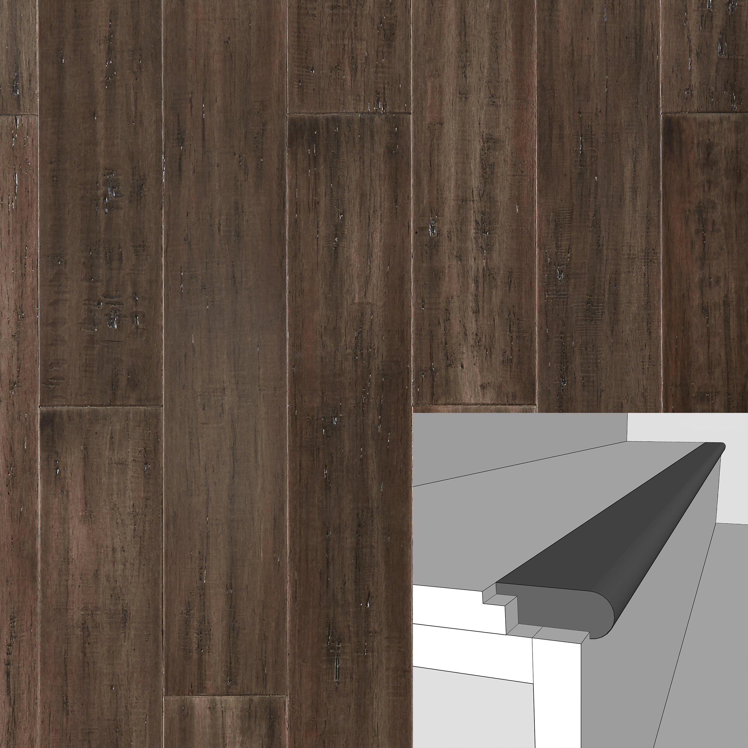 Color 36500P Medium Bamboo Flush Stair Nose