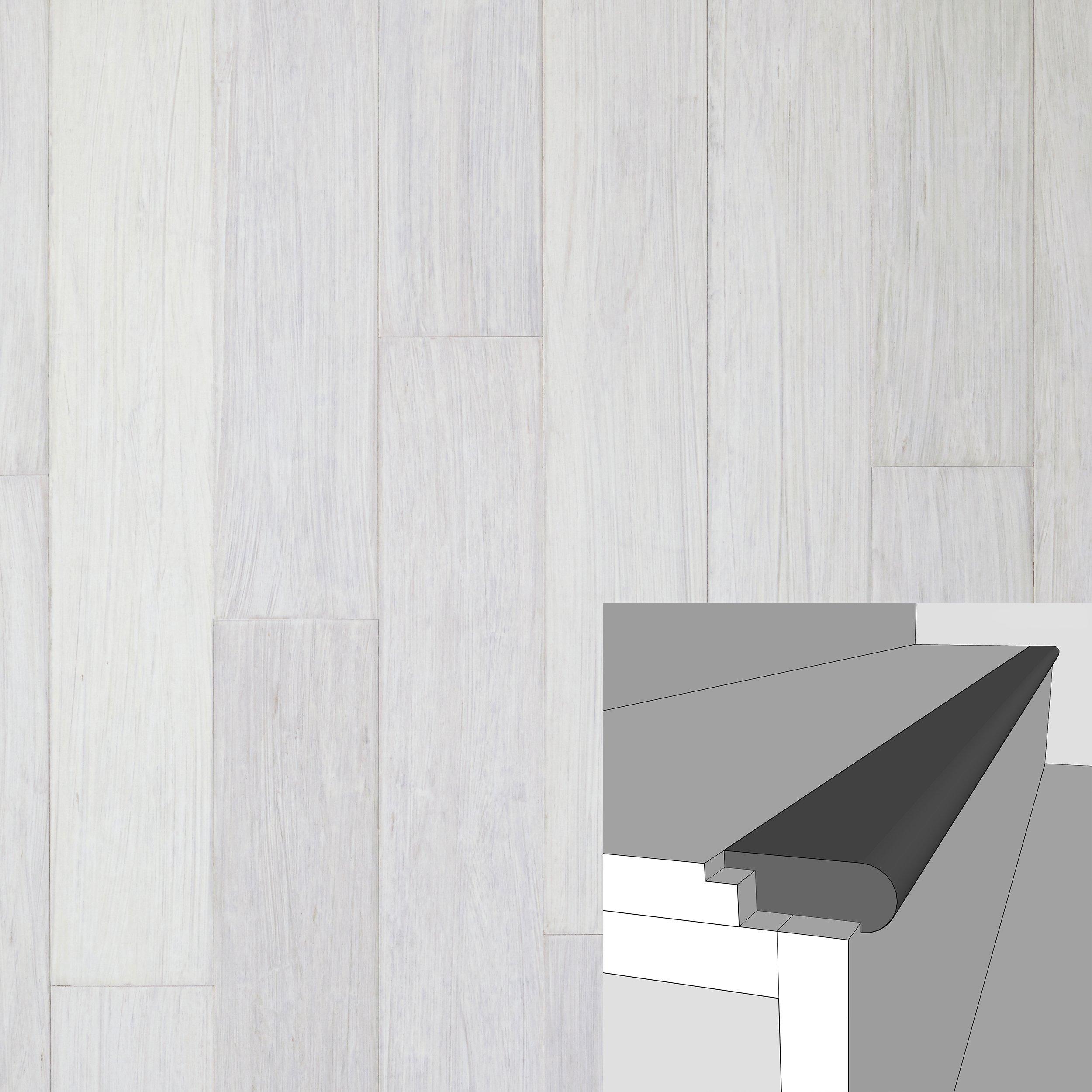 Color 39436P Medium Bamboo Flush Stair Nose