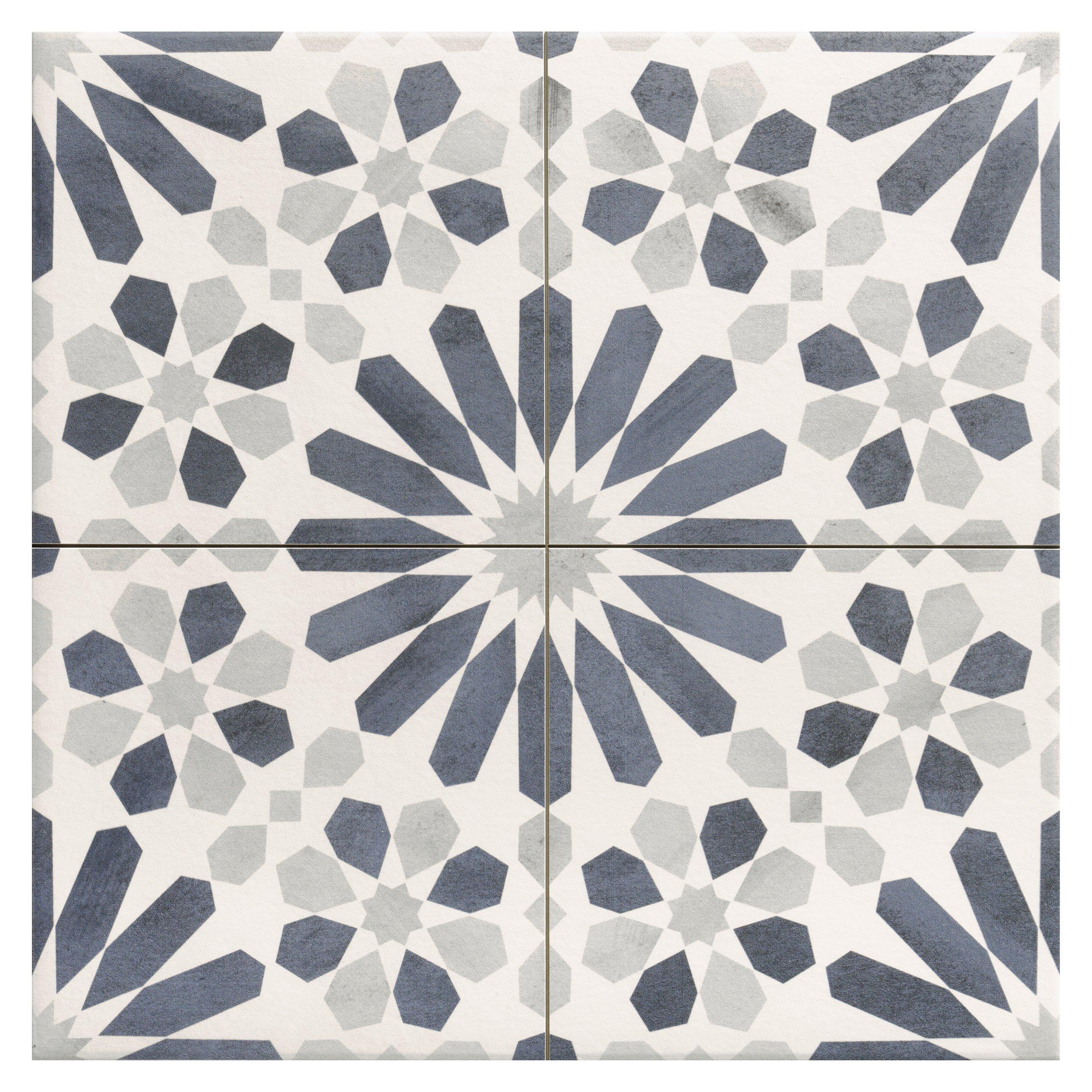 Atlas Blue Matte Porcelain Tile 8 x 8 100884501 Floor and Decor