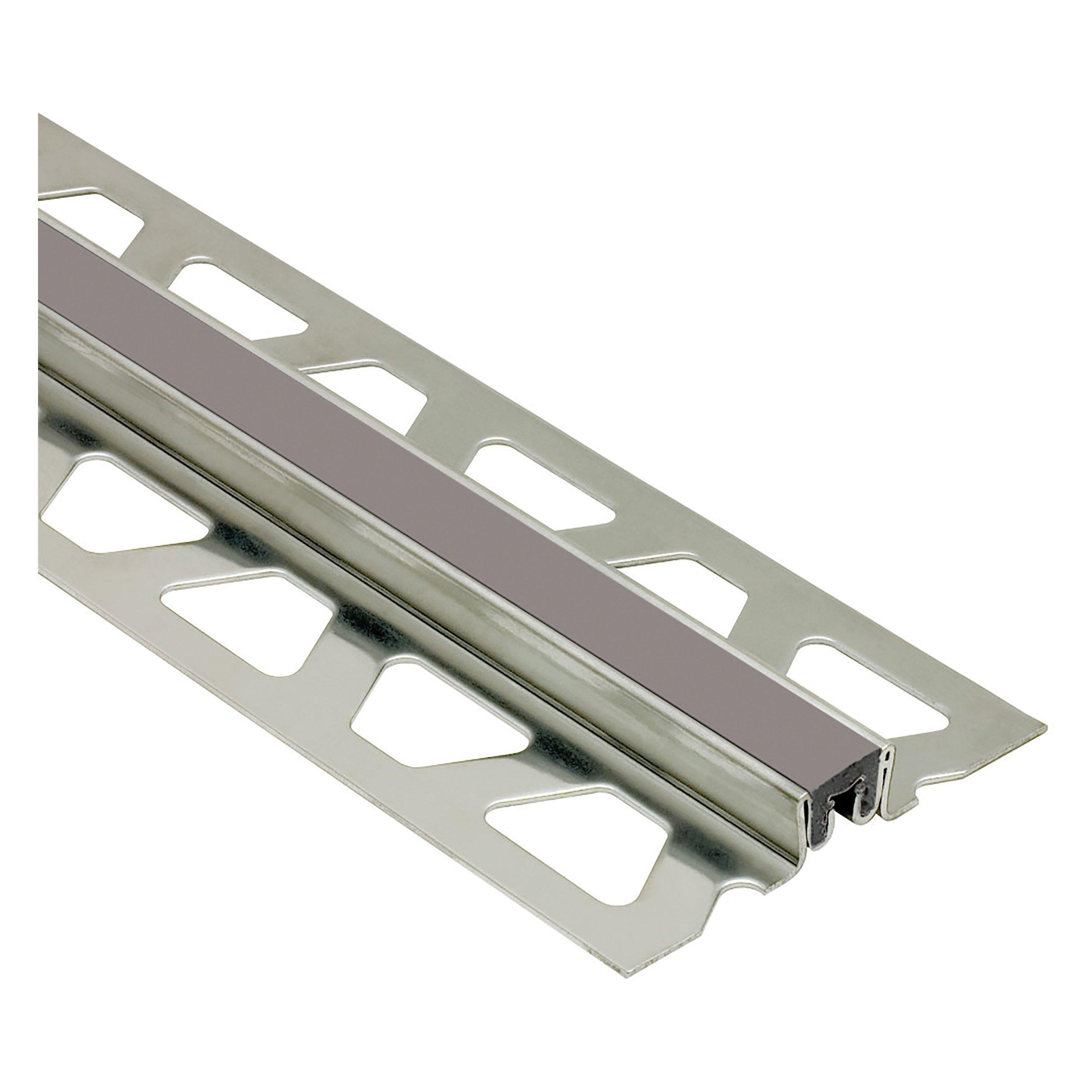 Schluter Dilex-Ksn 1/2in. Stainless Steel W/ 7/16in. Joint Dark ...