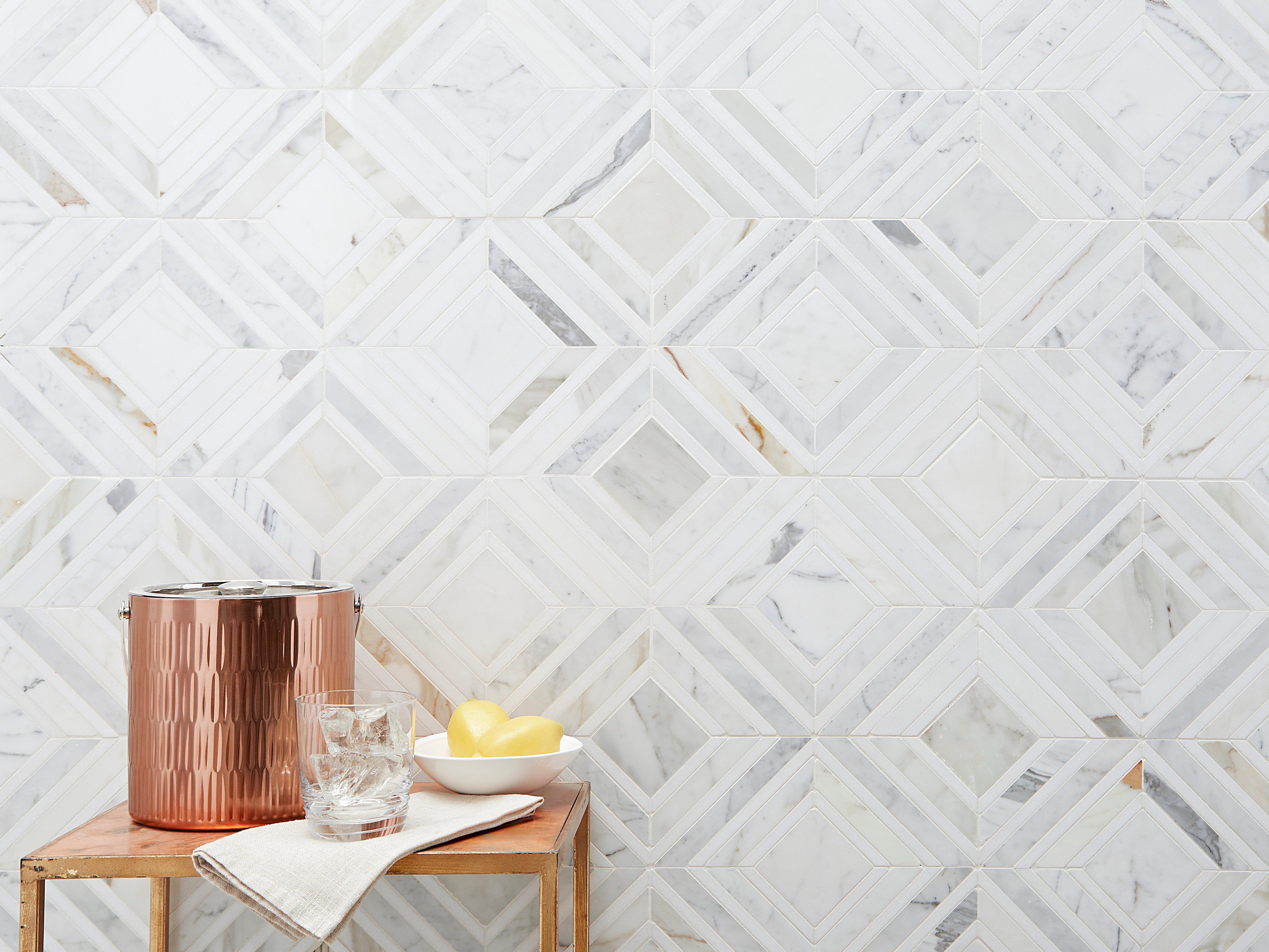 Spectra Calacatta Thassos Polished Marble Mosaic