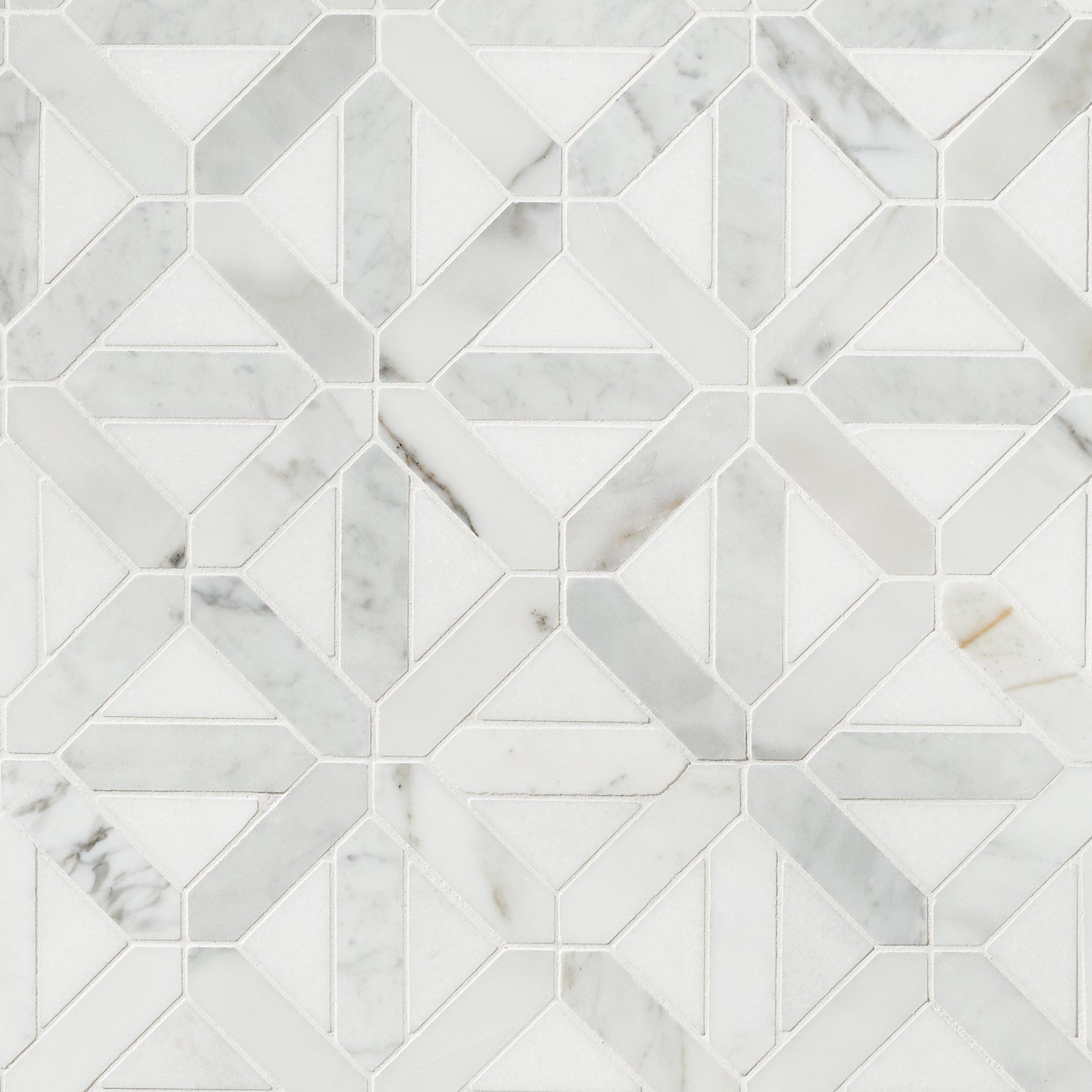 Canterbury Calacatta Thassos Polished Marble Mosaic