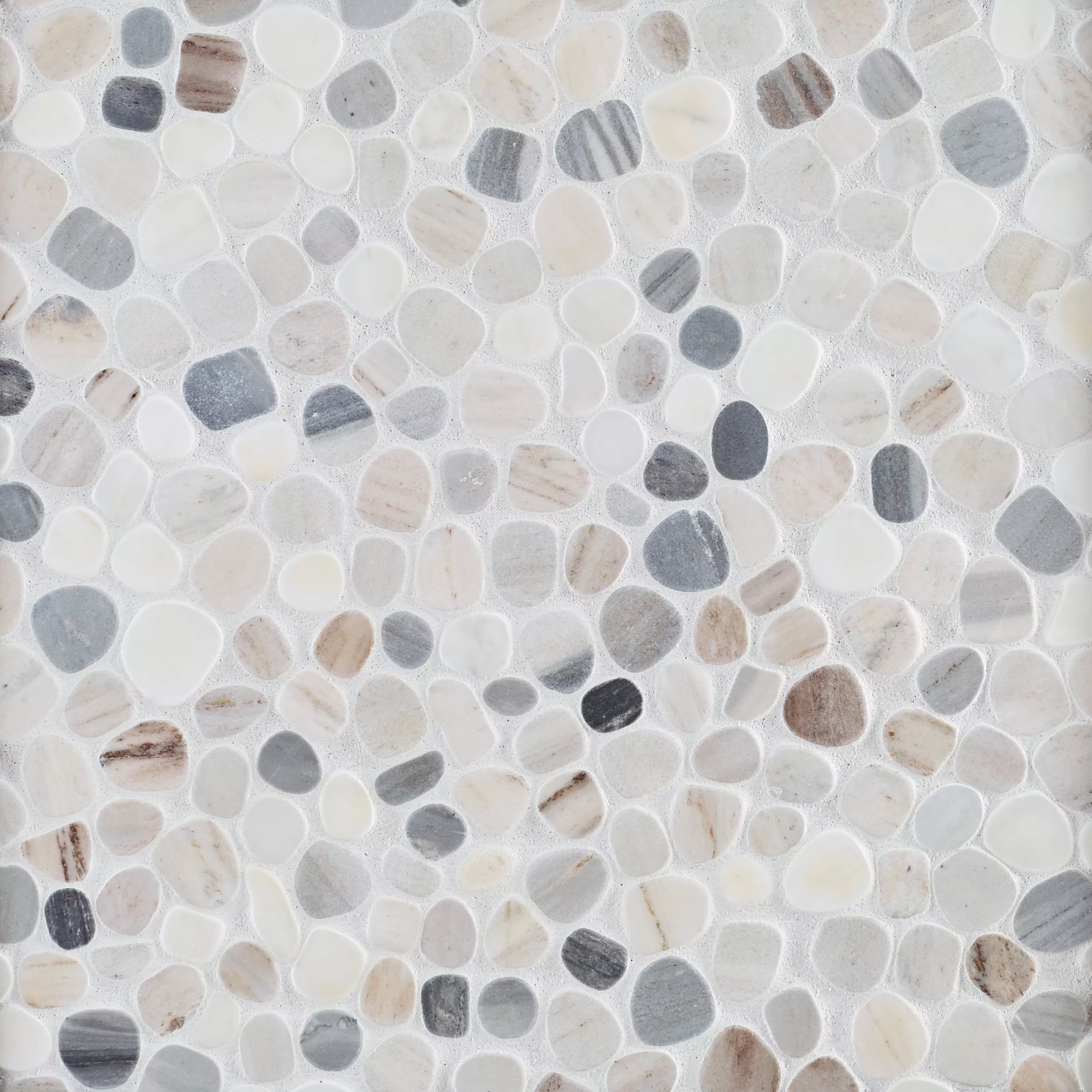 Dolomite Palissandro Honed Pebble Mosaic