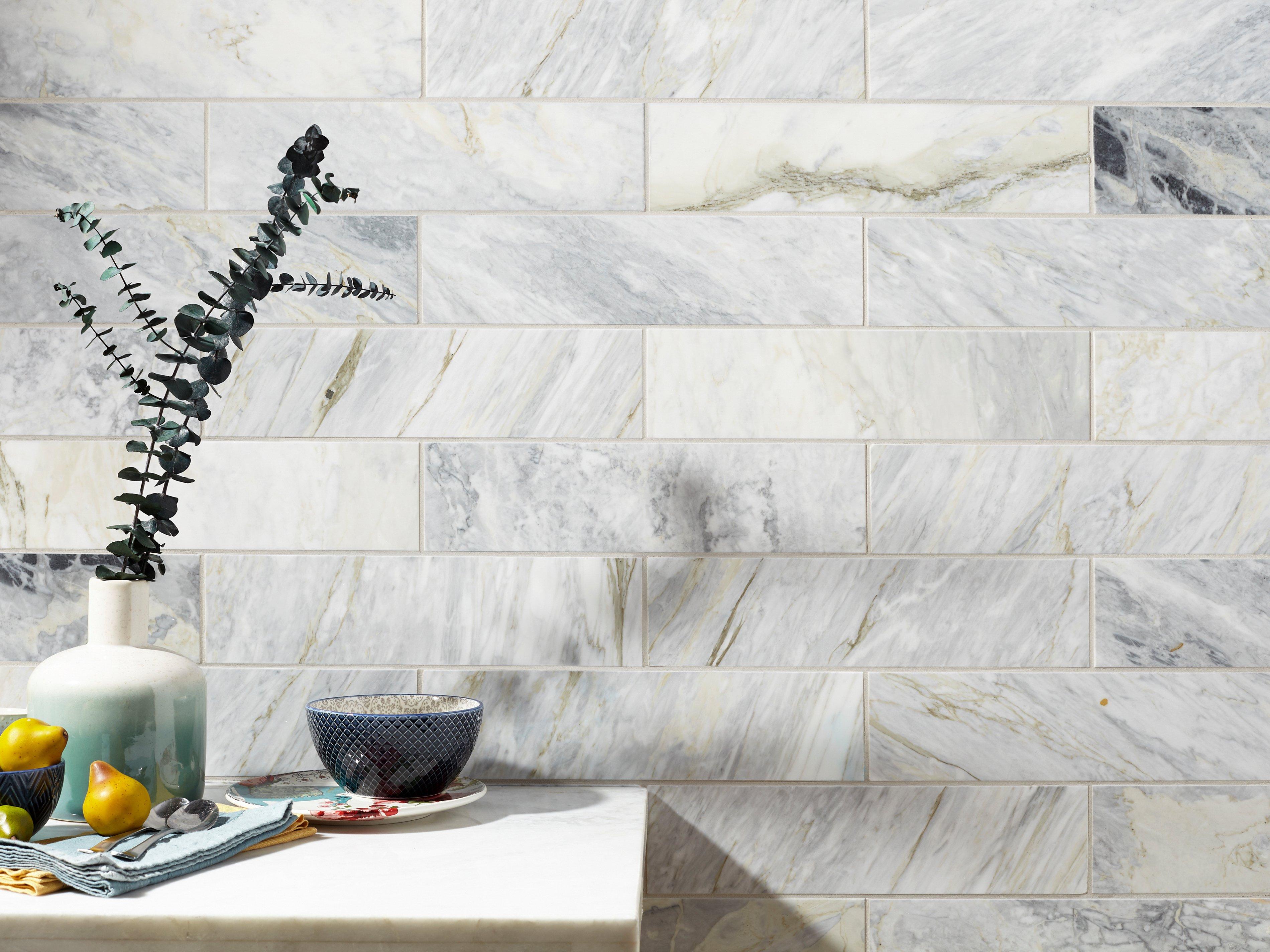 Calacatta Bluette Polished Marble Tile