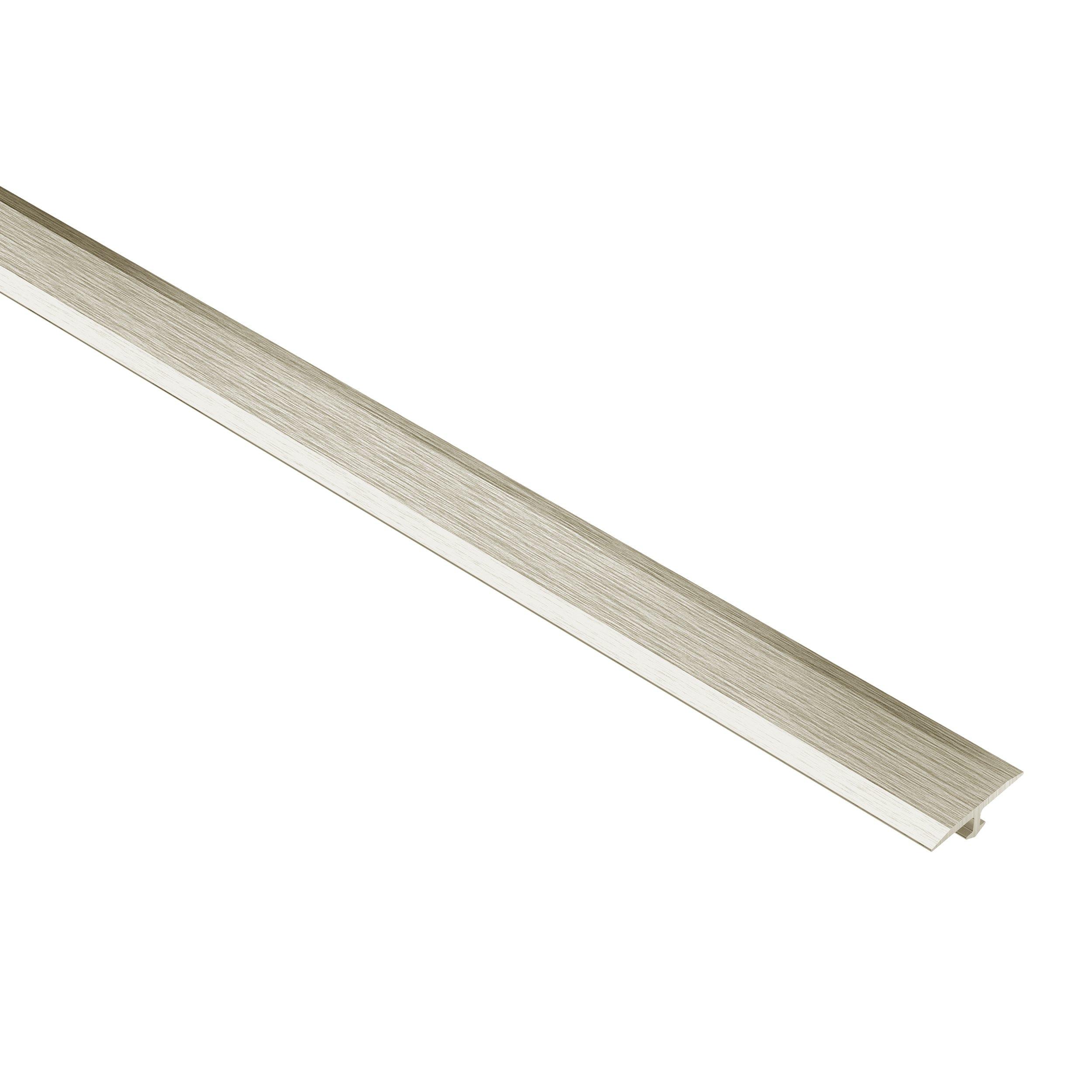 Schluter Vinpro-T 17/32in. Wide Transition Aluminum Brushed Nickel
