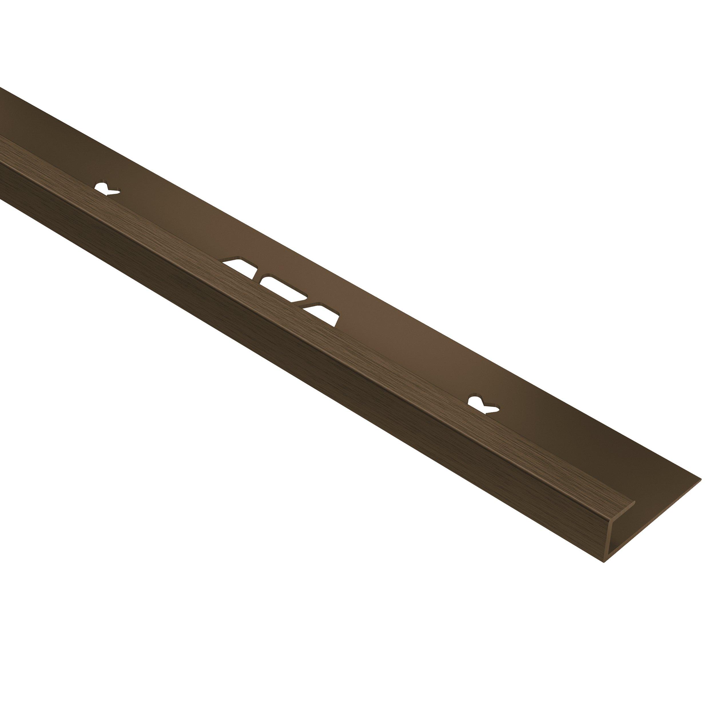 Schluter Vinpro-S Edge Trim 5/32in. Aluminum Brushed Bronze