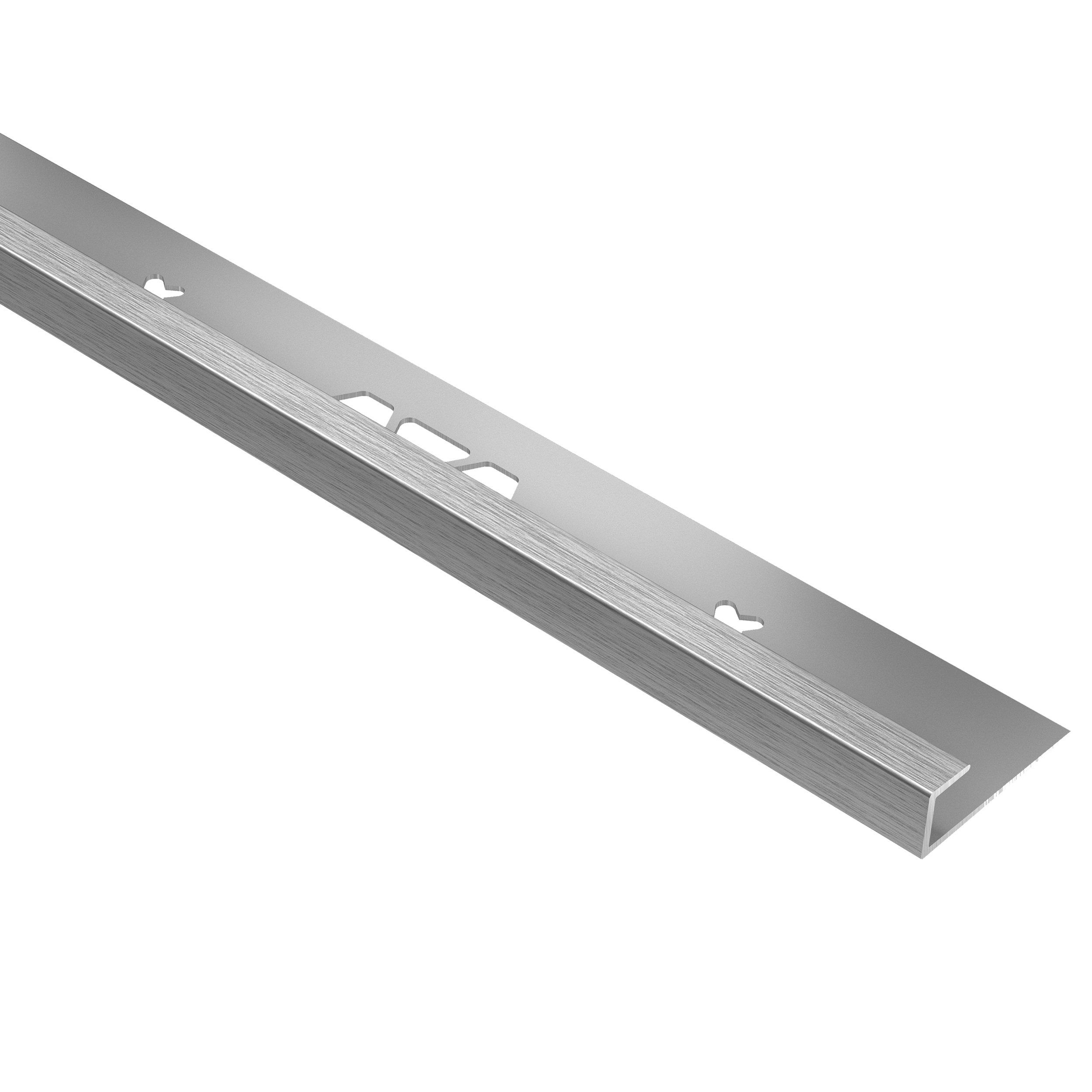 Schluter Vinpro-S Edge Trim 5/32in. Aluminum Brushed Chrome