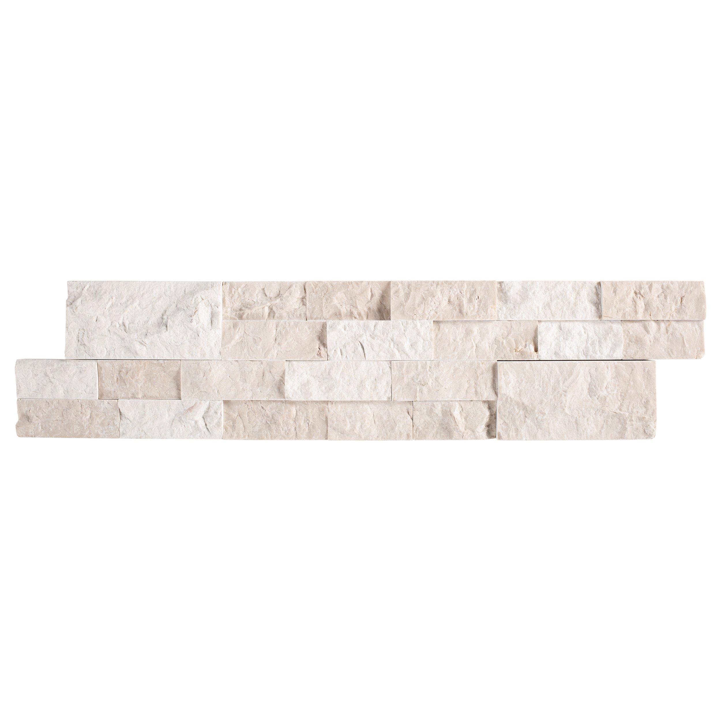 Coastal Bluff Split Faced Marble Ledger Panel